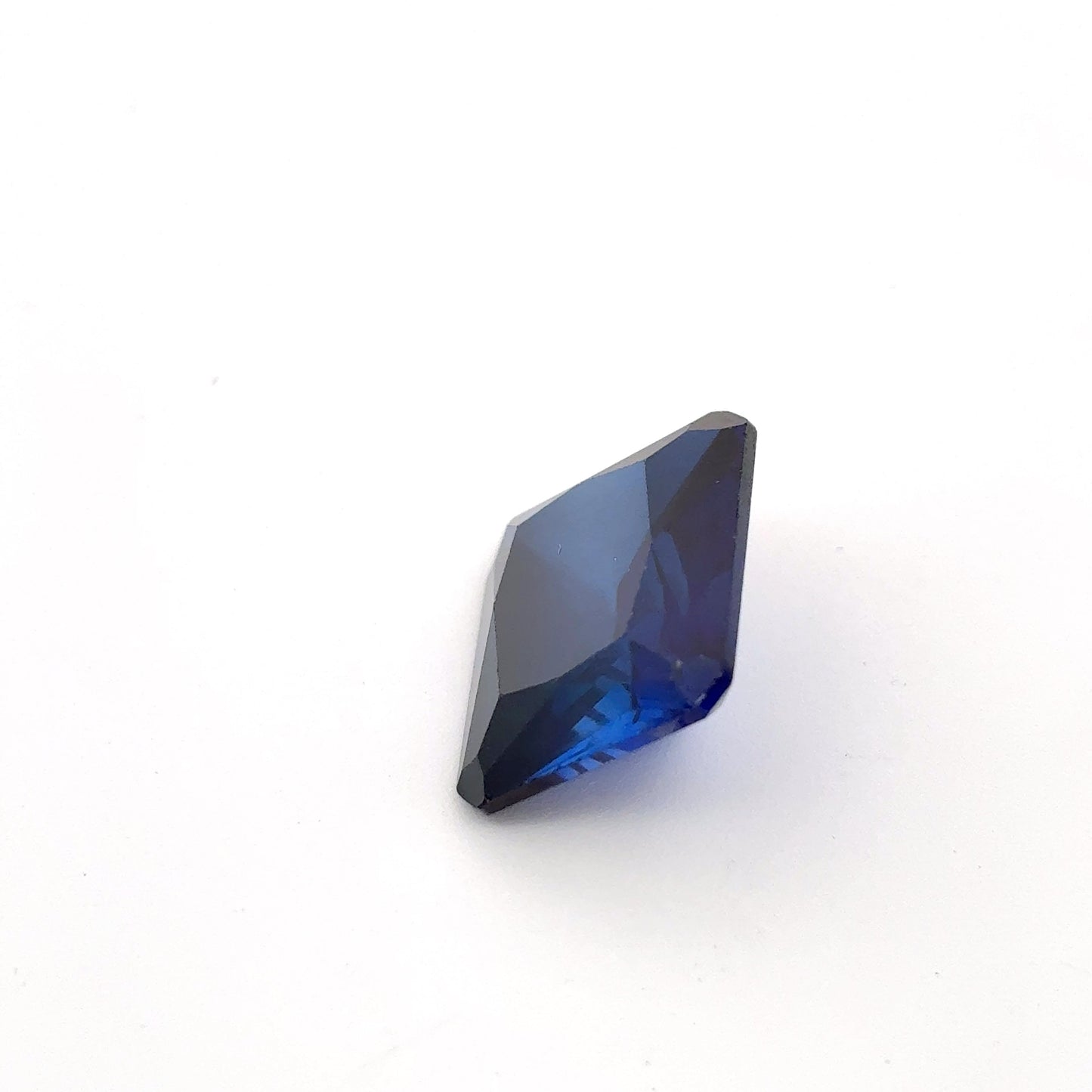 13x11mm Dark Blue Lab Sapphire 9 carat Radiant Emerald Cut, Faceted Loose Gemstone