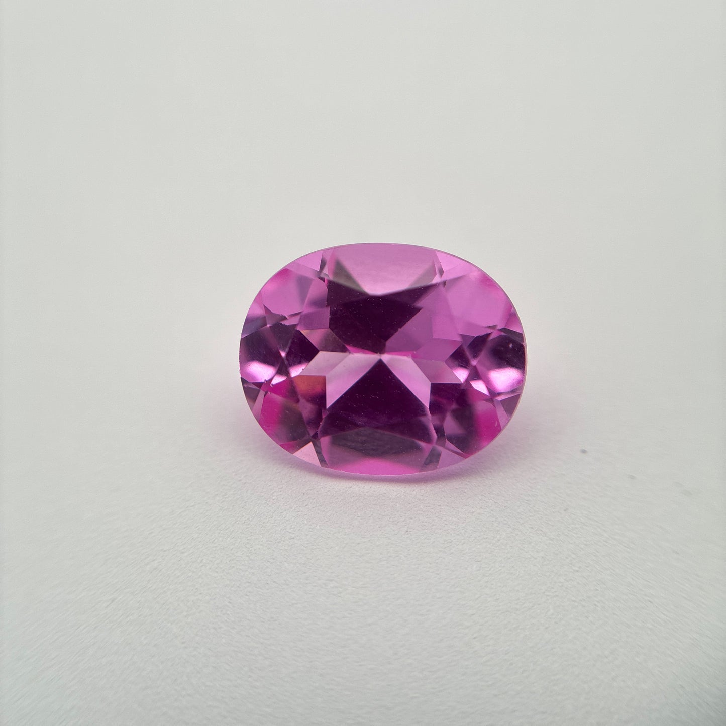 11x9mm Pink Lab Sapphire Oval Cut 4 Carat, Faceted Loose Gemstone
