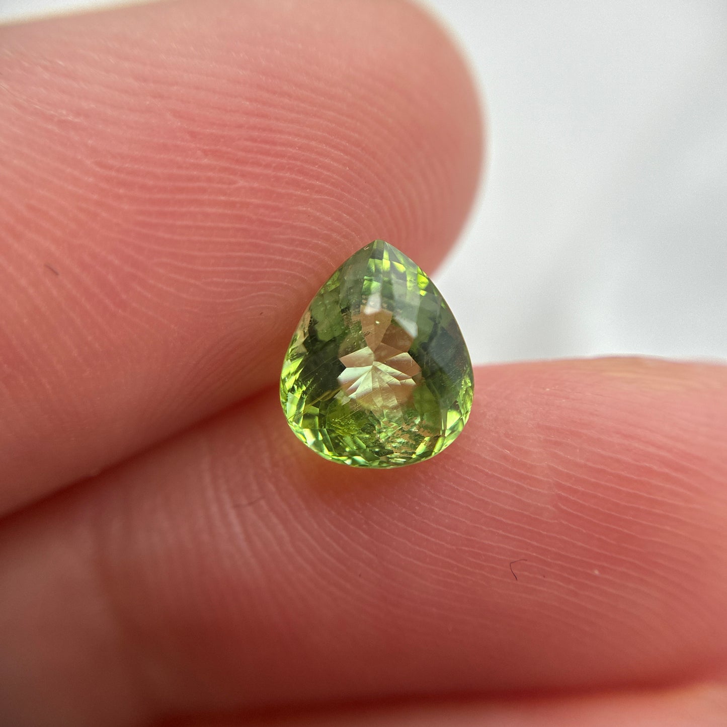 1.84ct Yellow-Green Tourmaline, 8.2x6.7mm Pear Cut
