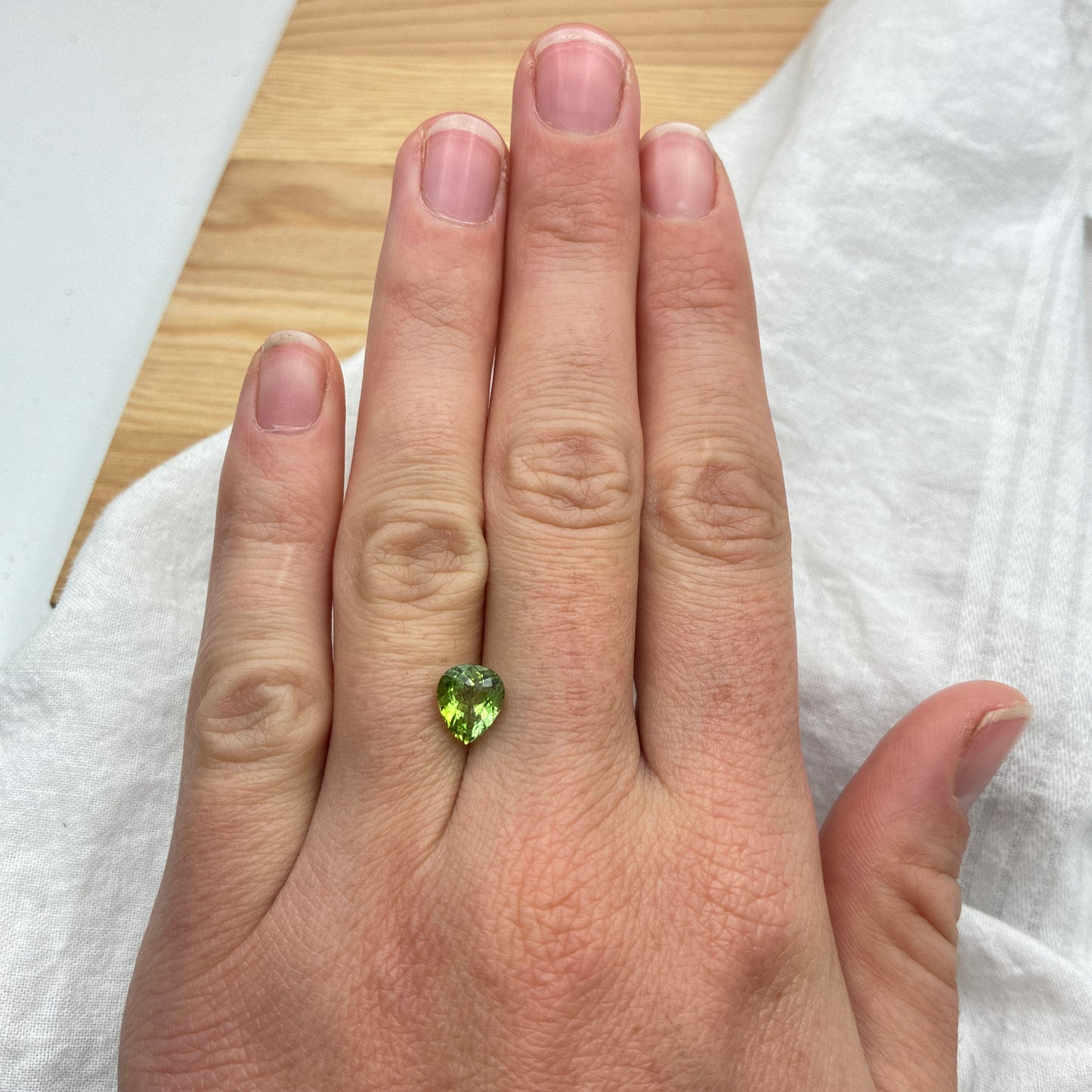 1.84ct Yellow-Green Tourmaline, 8.2x6.7mm Pear Cut