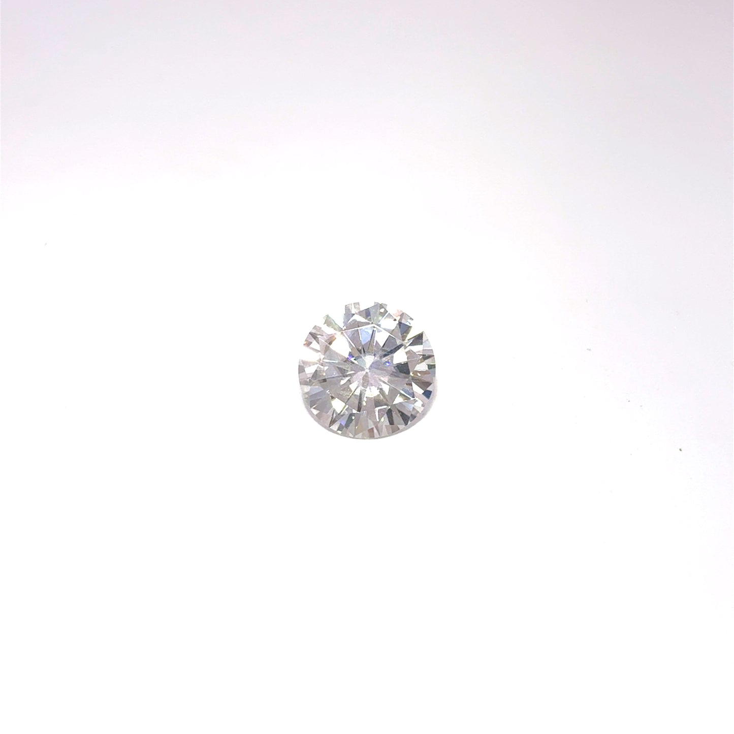 Recycled Preowned Forever One Moissanite 8mm round Laser Inscribed 1.72 carat