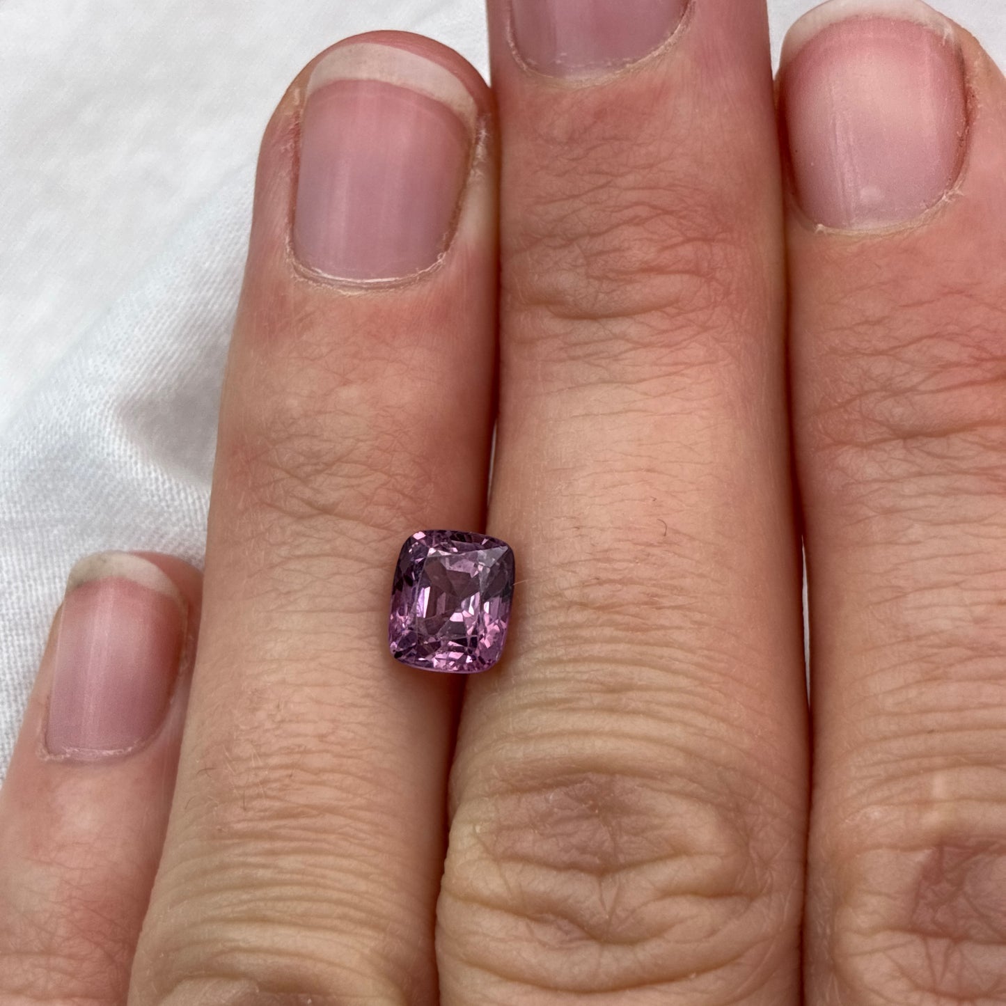 7x6mm Cushion Cut Purple Pink Natural Spinel 1.66 carat