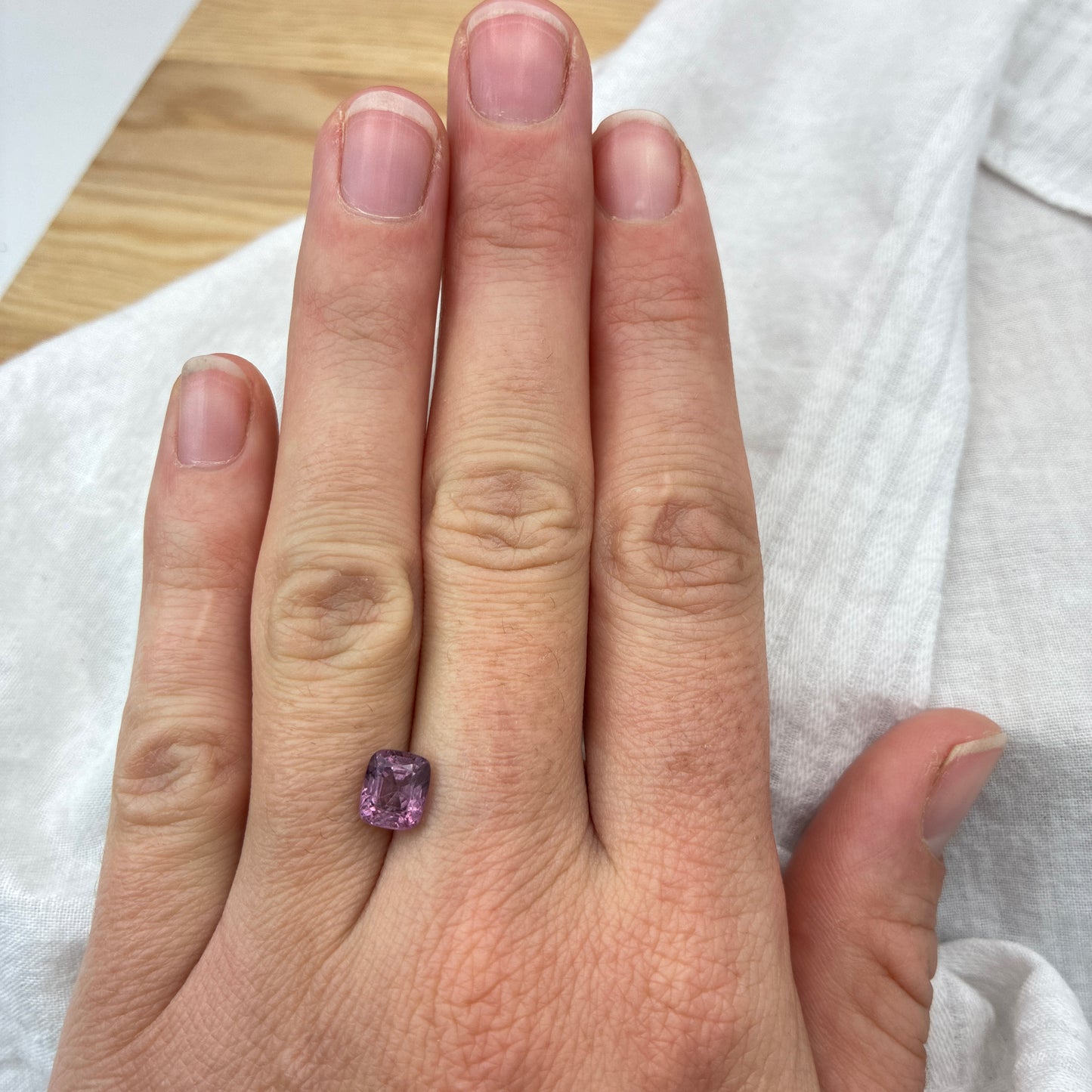 7x6mm Cushion Cut Purple Pink Natural Spinel 1.66 carat