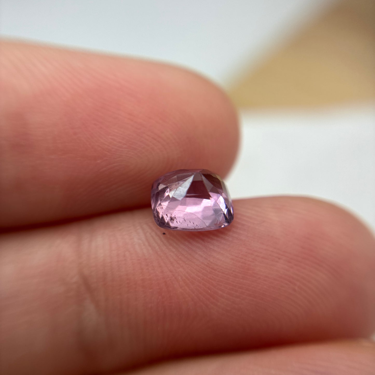 7x6mm Cushion Cut Purple Pink Natural Spinel 1.66 carat