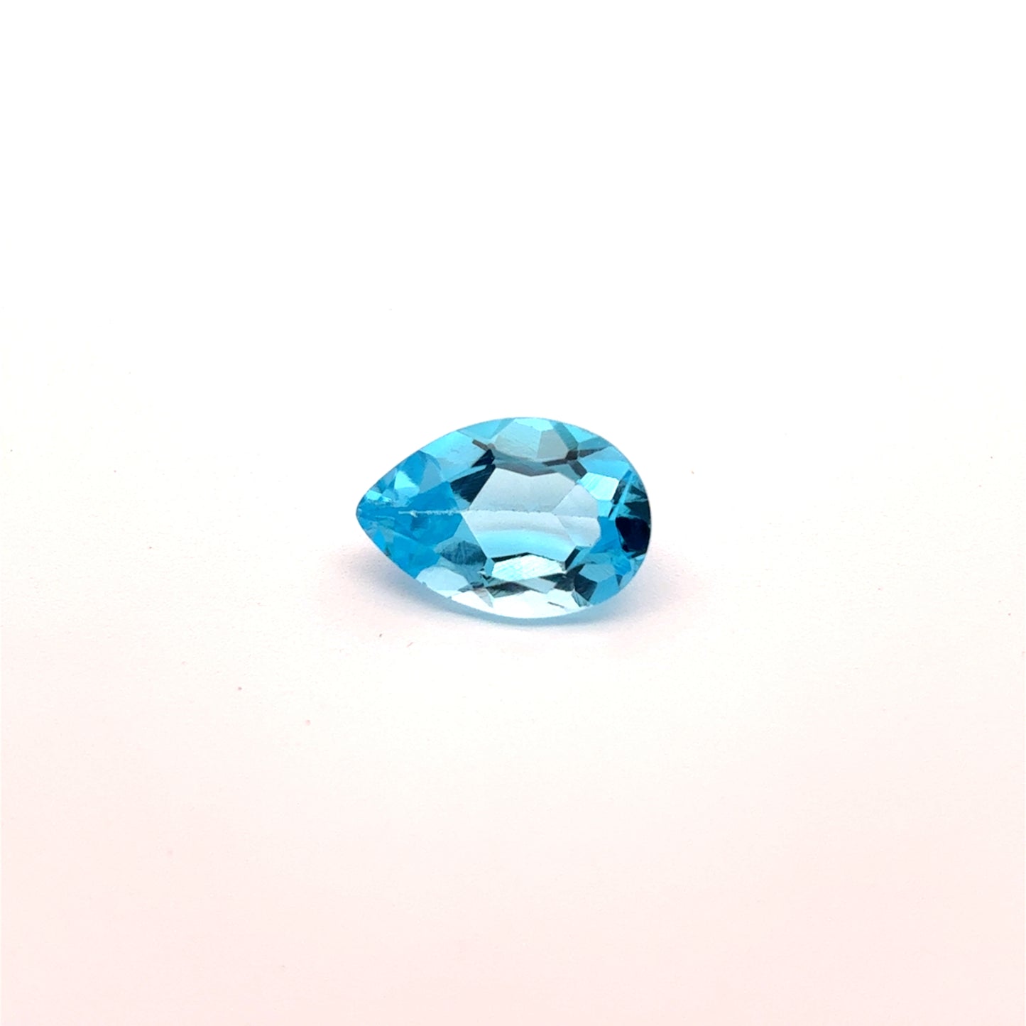 12x8mm Blue Topaz Loose Pear cut almost 4 carats Recycled Gemstone