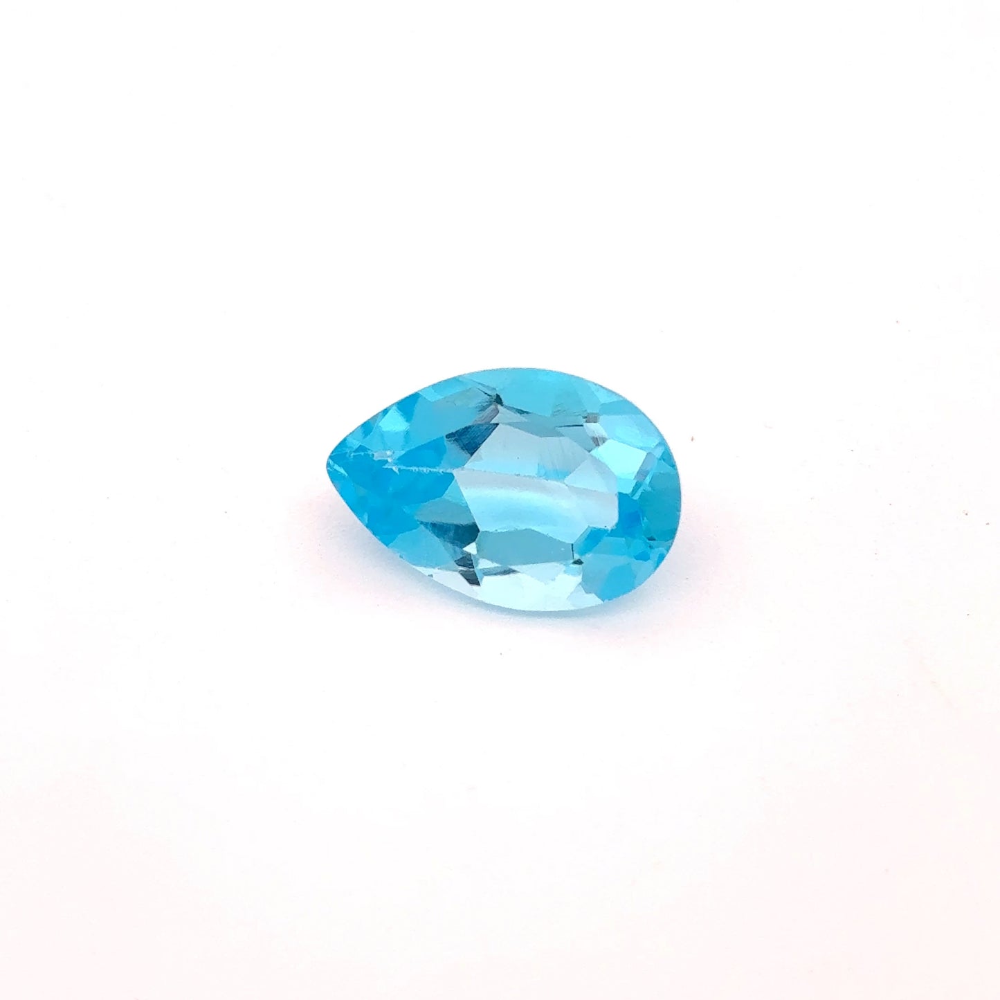 12x8mm Blue Topaz Loose Pear cut almost 4 carats Recycled Gemstone