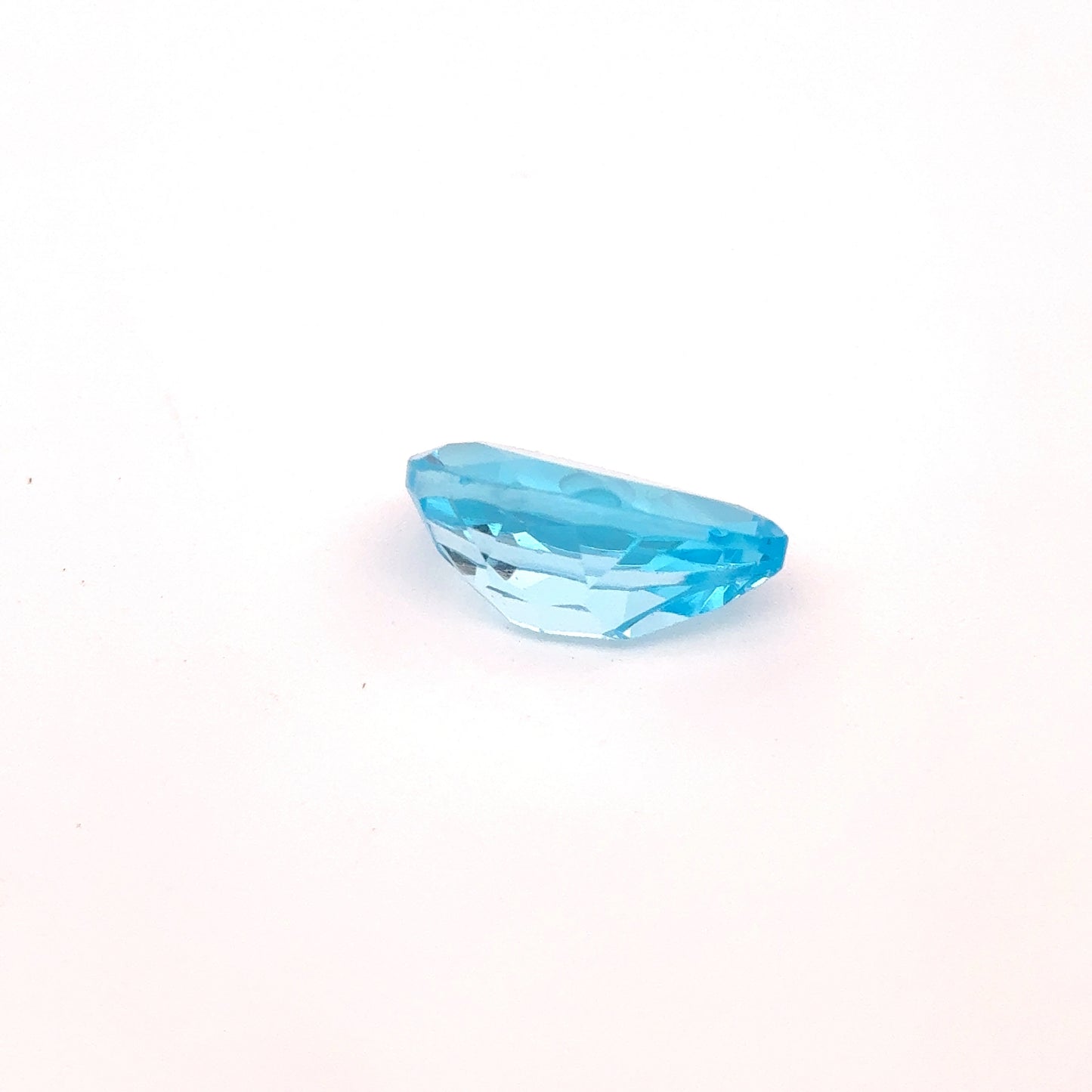 12x8mm Blue Topaz Loose Pear cut almost 4 carats Recycled Gemstone