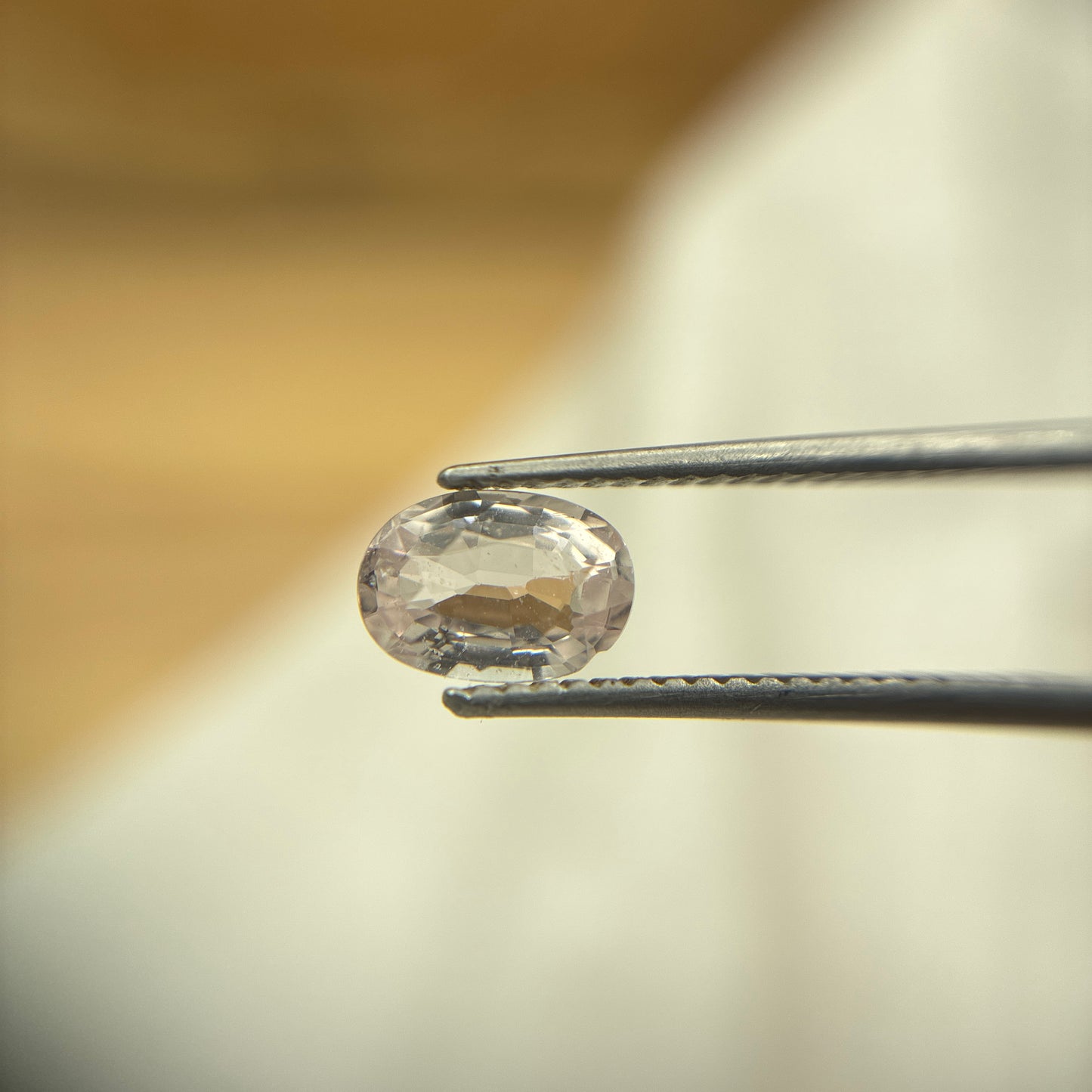 0.98 carat Light Pink Unheated Sapphire 7x5mm oval