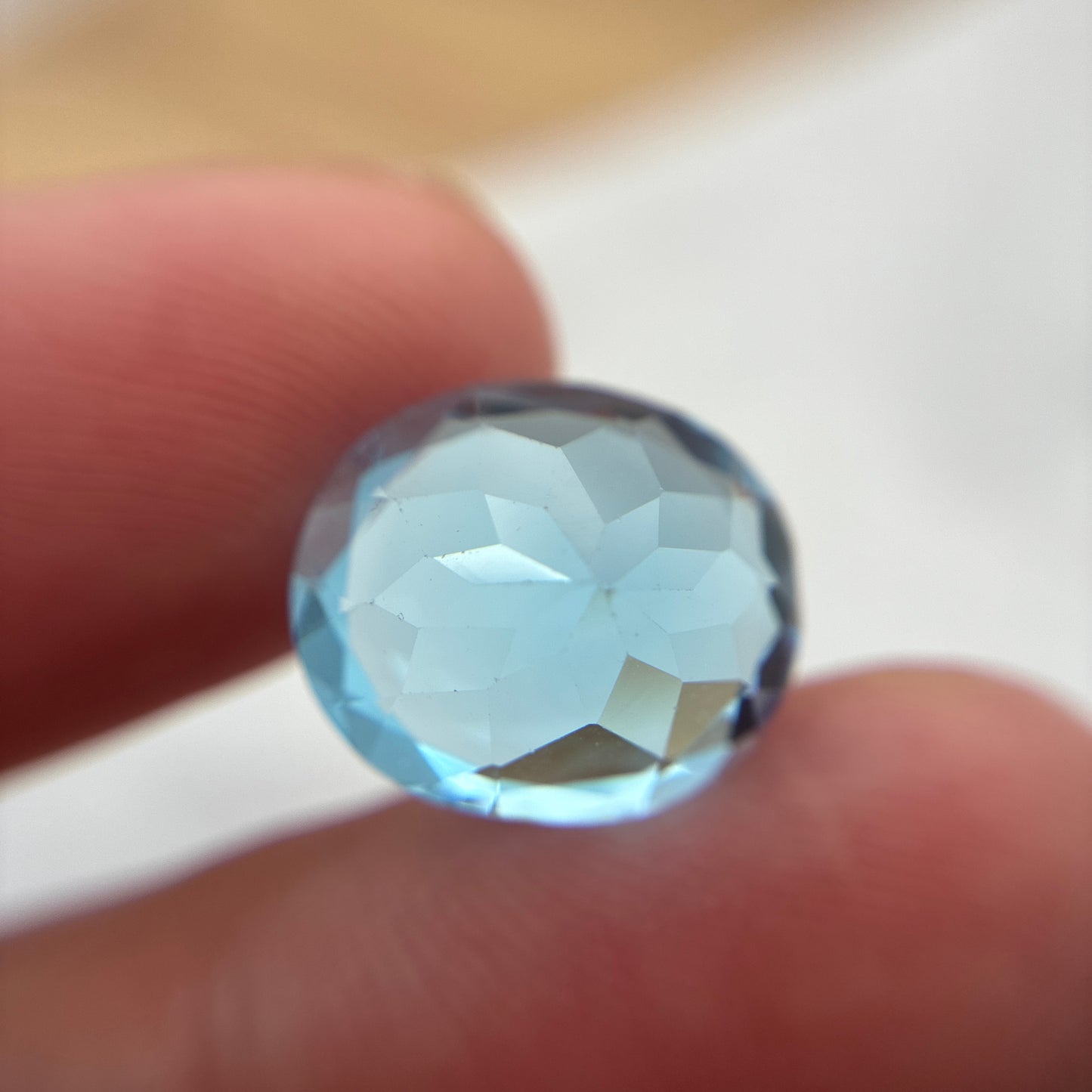14x12mm Oval Blue Topaz, Loose 10 carat Recycled Gem