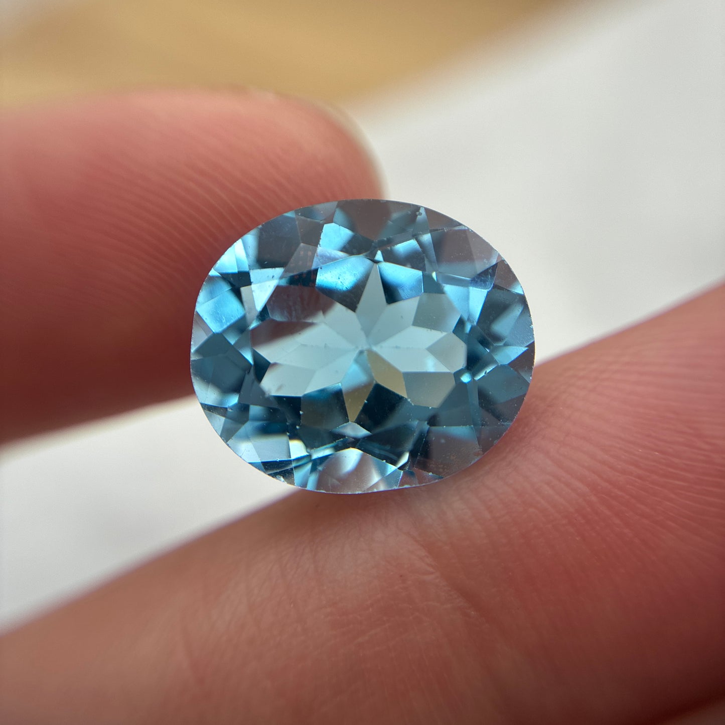 14x12mm Oval Blue Topaz, Loose 10 carat Recycled Gem