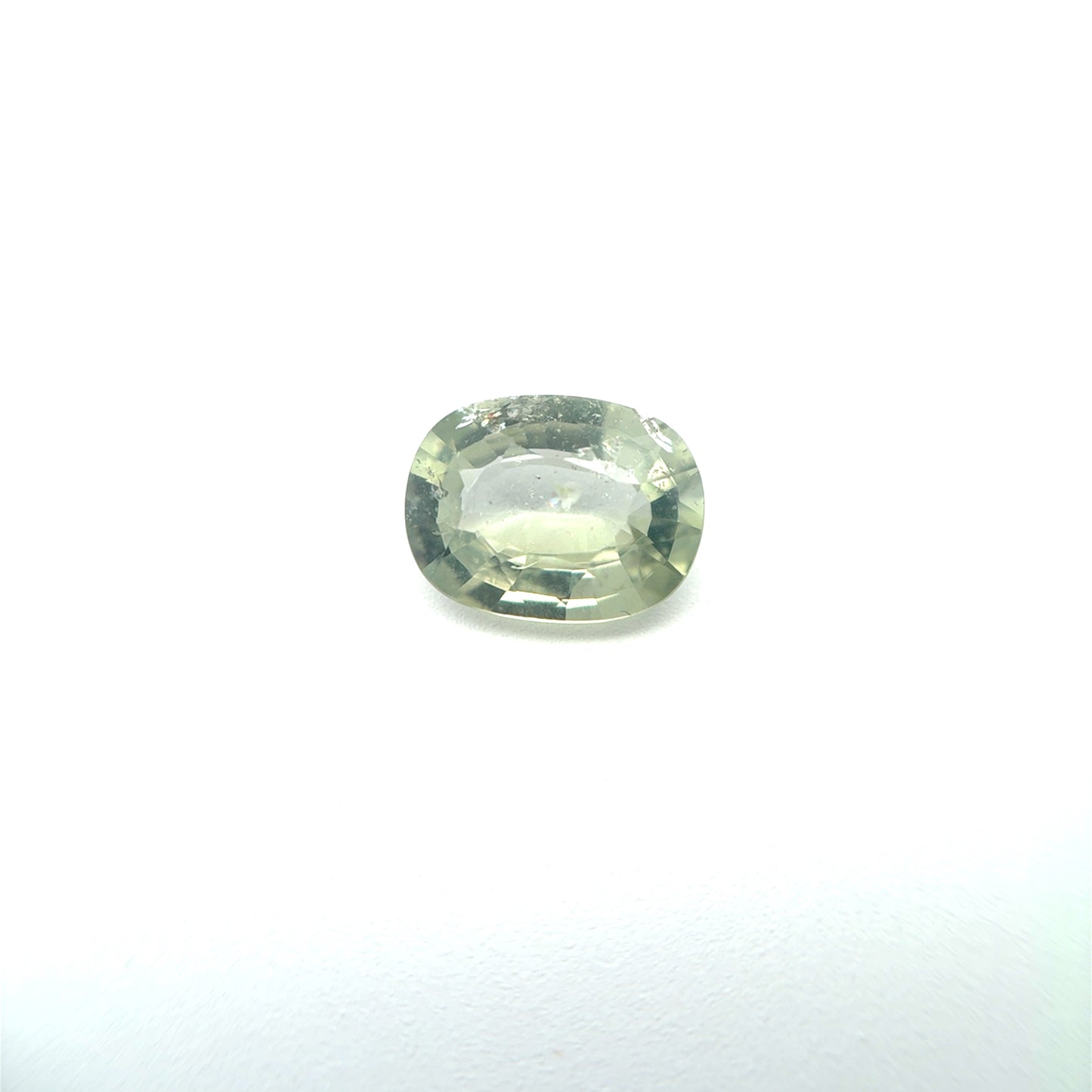 8x6mm Light Yellowish Green Natural Unheated Sapphire oval Loose Gemstone, 1.66 carat