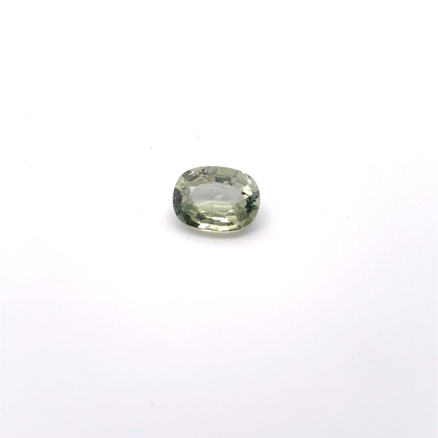 8x6mm Light Yellowish Green Natural Unheated Sapphire oval Loose Gemstone, 1.66 carat