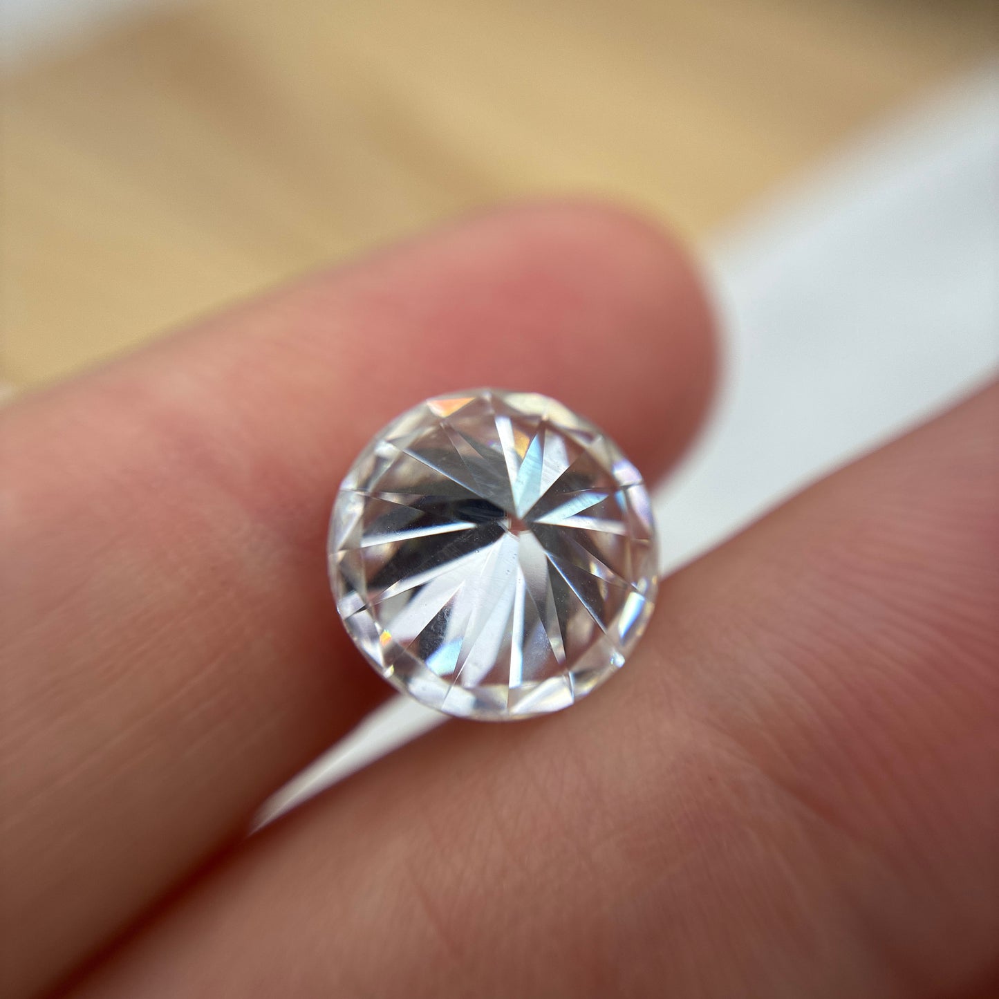 11mm Round brilliant cut Charles & Colvard Moissanite 4.66 Carats