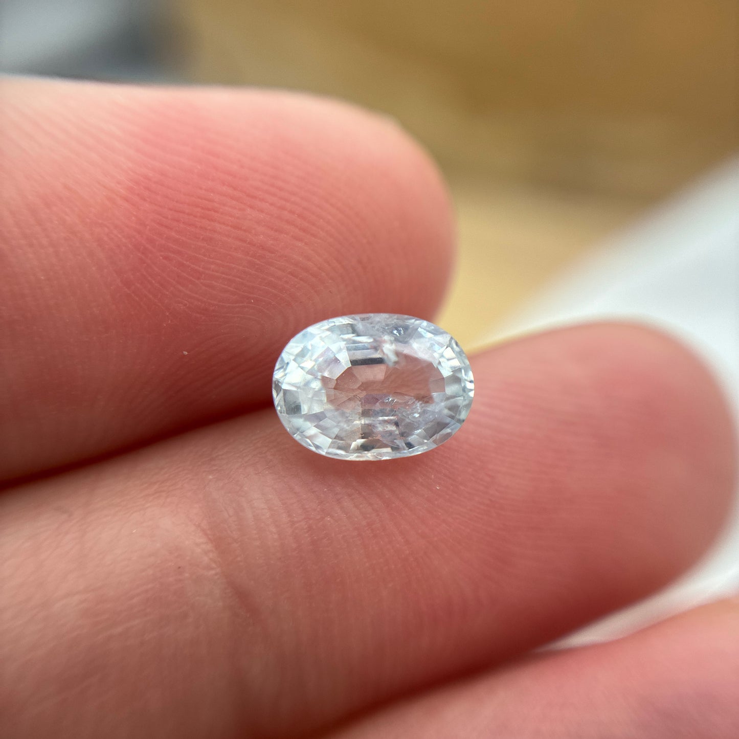 Loose Light Blue Natural Heated Sapphire 8x6mm Oval Loose Gemstone 1.82 carat