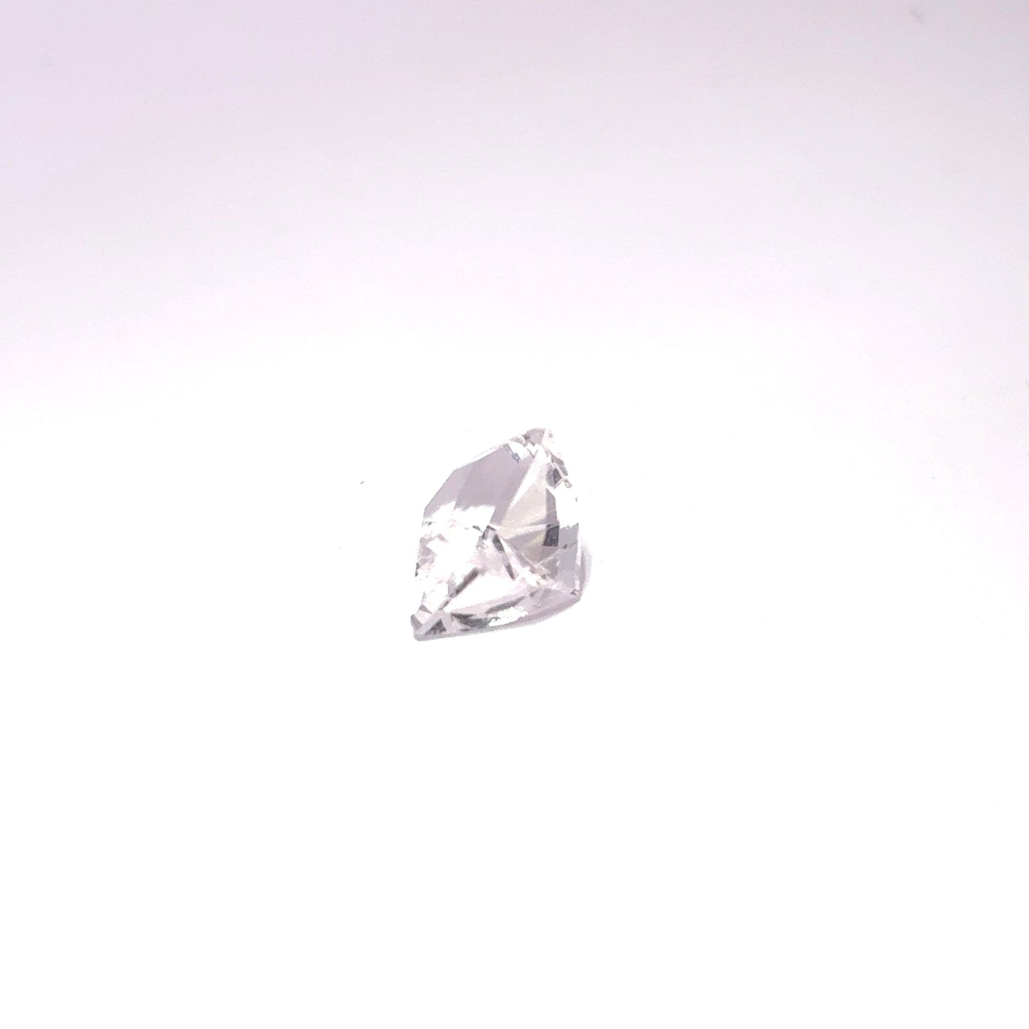Loose Goshenite Freeform Pentagon 7mm 1.53 carats loose very faint pink morganite