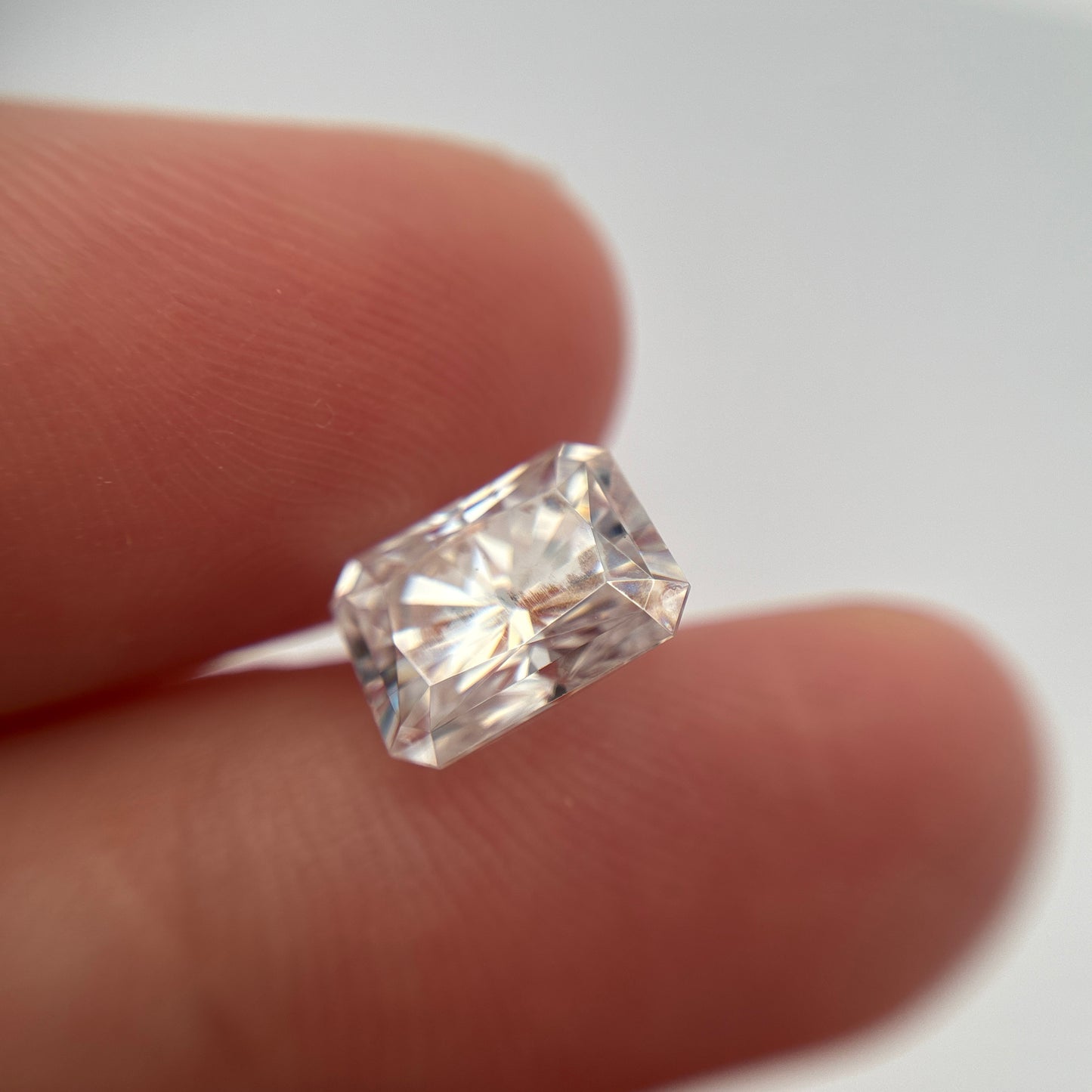 9x7mm Radiant Cut Rectangle Loose Forever One Moissanite Preowned 2.45 carats Stone