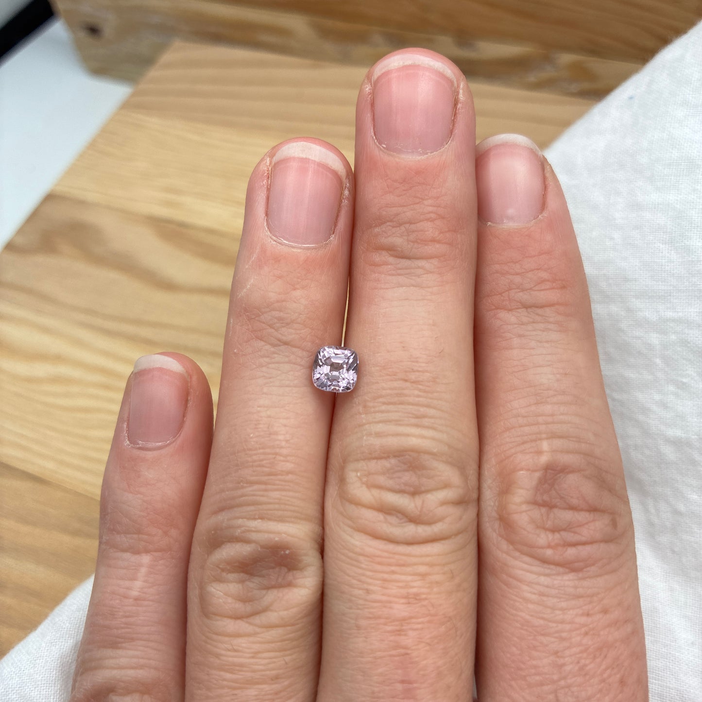 5.2mm Cushion Cut Pink Purple Spinel Loose Gemstone 1.10 carat
