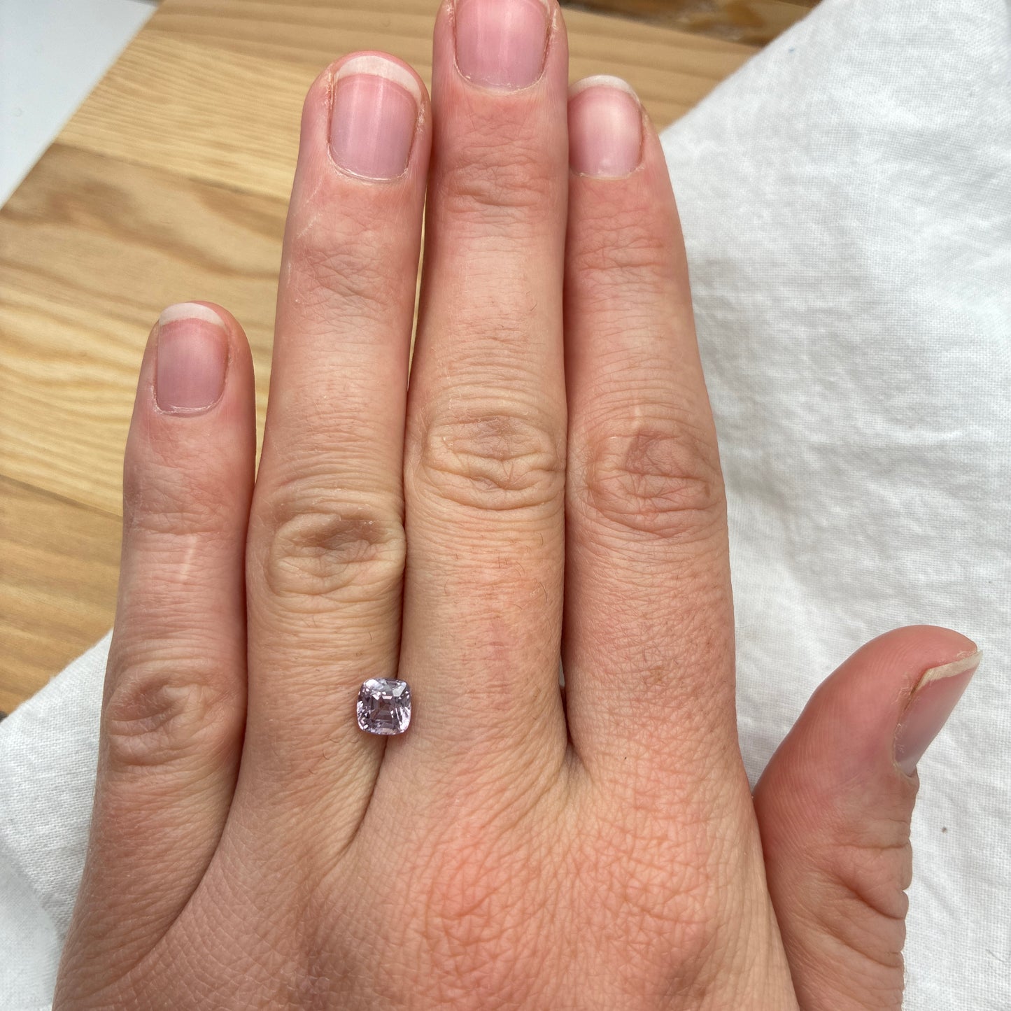 5.2mm Cushion Cut Pink Purple Spinel Loose Gemstone 1.10 carat