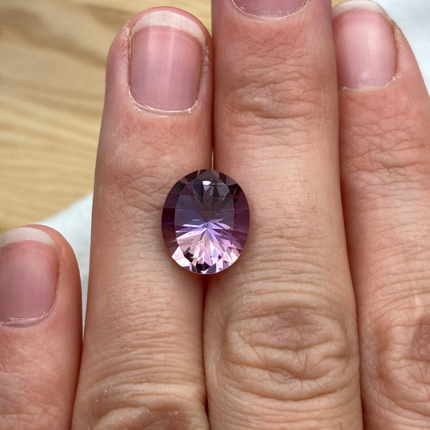 12x10mm Ametrine Fancy Cut Pixel Bar Cut  Oval Eye shape 4.85 carat Gemstone