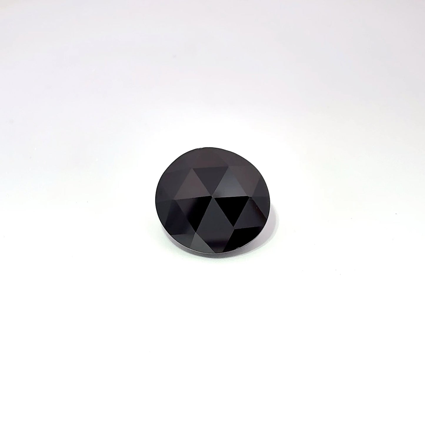 10 carat Black Tektite, Rose-Cut top 13x12.3mm Oval