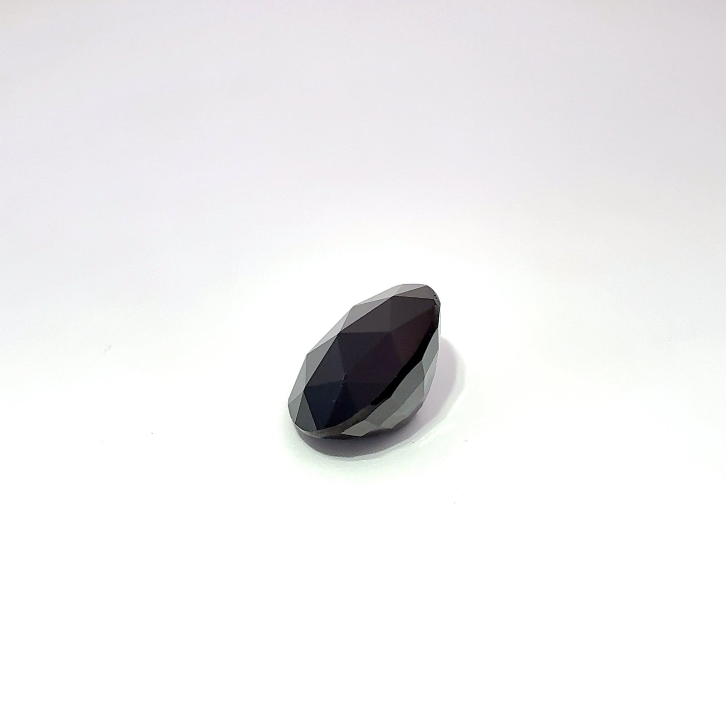 10 carat Black Tektite, Rose-Cut top 13x12.3mm Oval
