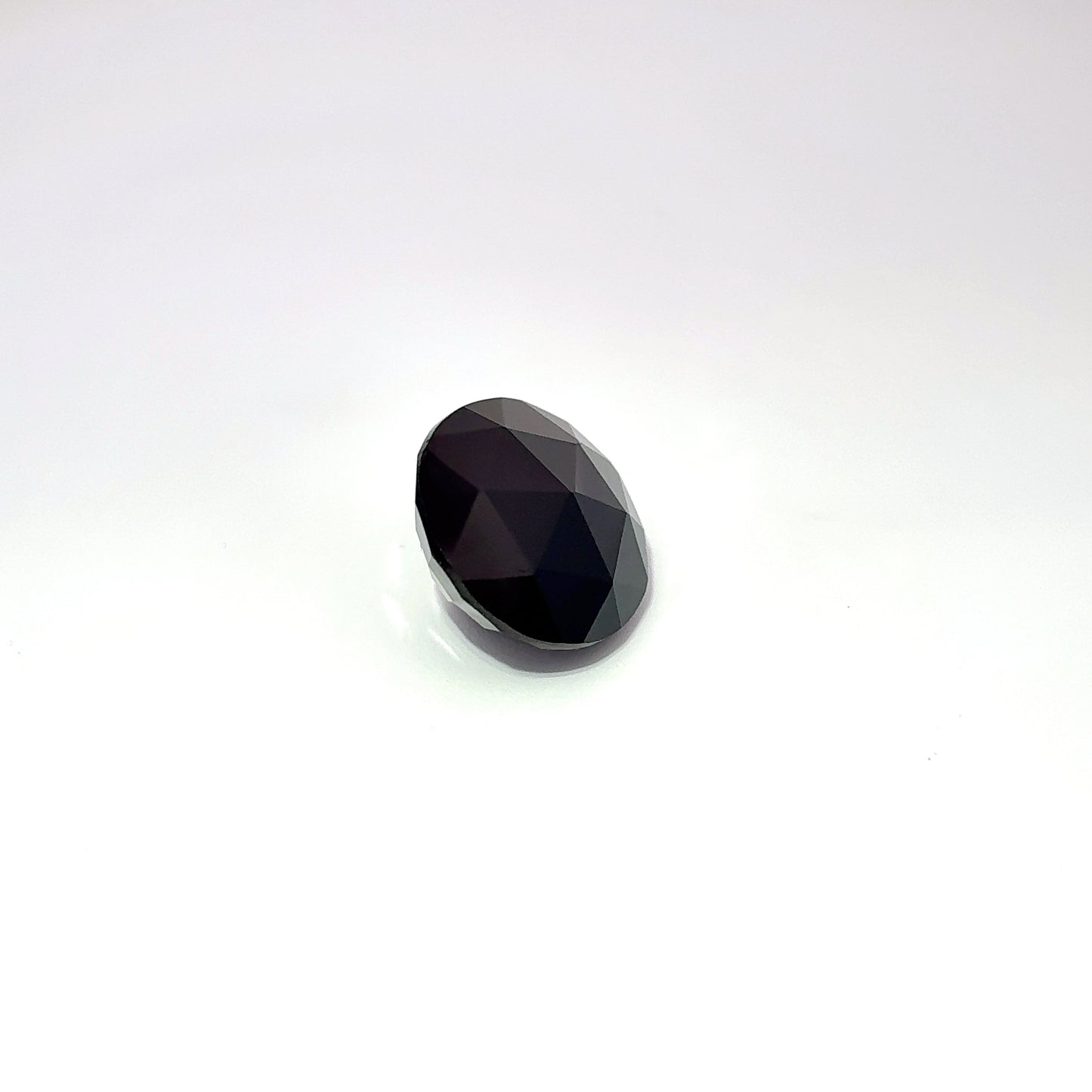 10 carat Black Tektite, Rose-Cut top 13x12.3mm Oval