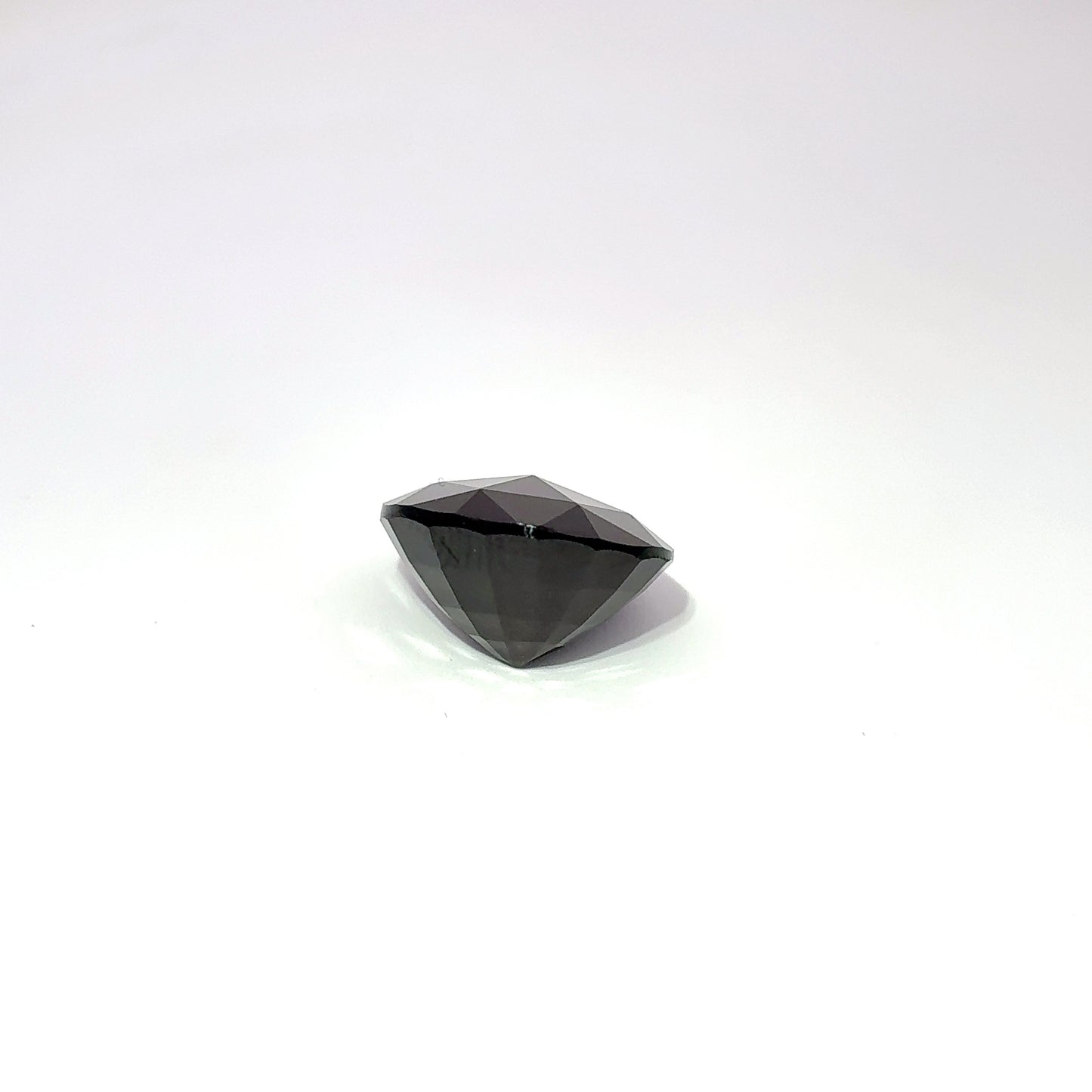 10 carat Black Tektite, Rose-Cut top 13x12.3mm Oval