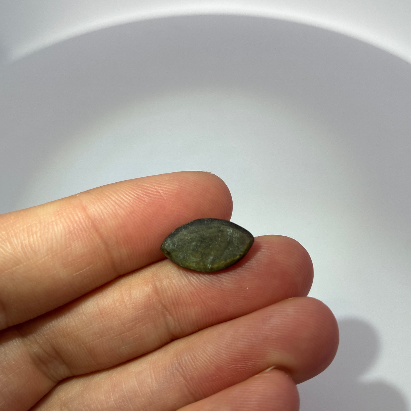 6 carat Black Star Sapphire 15.3x8.6mm Marquise Cabochon