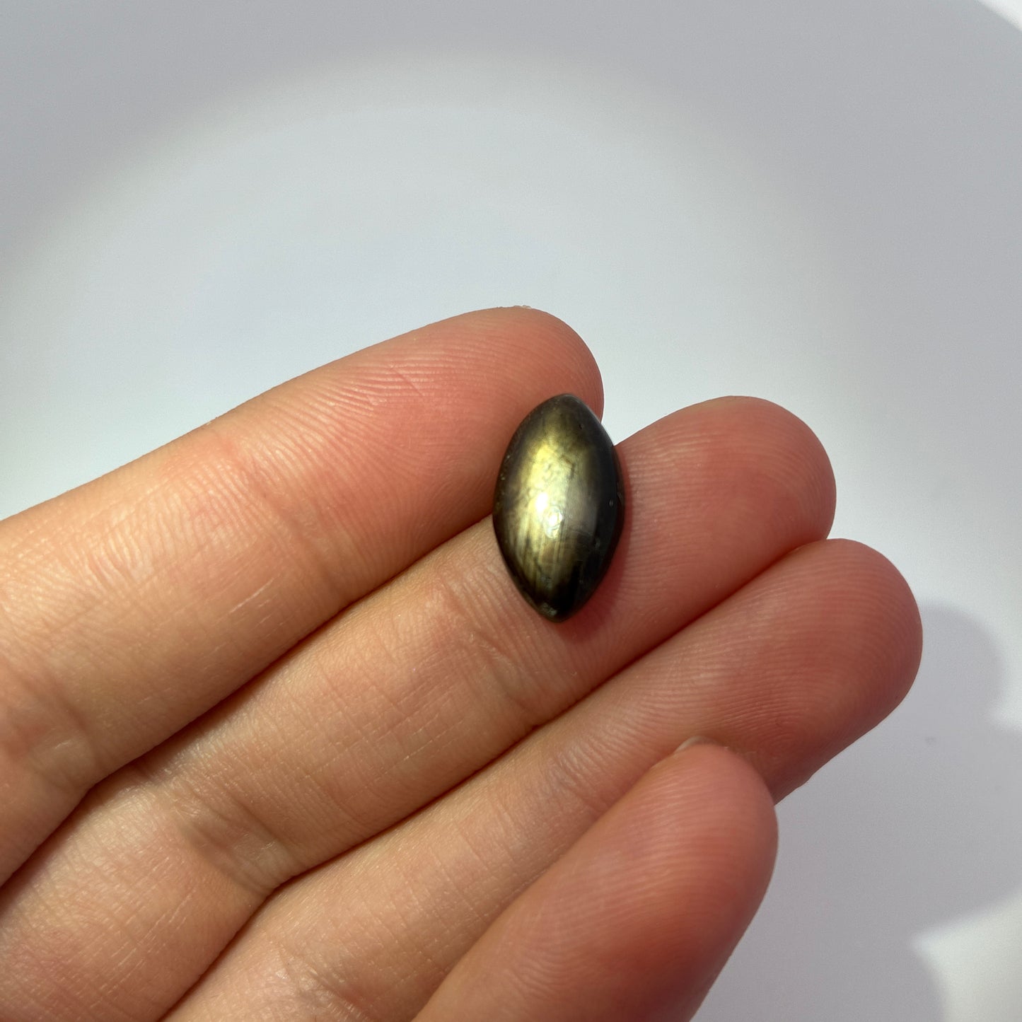 6 carat Black Star Sapphire 15.3x8.6mm Marquise Cabochon