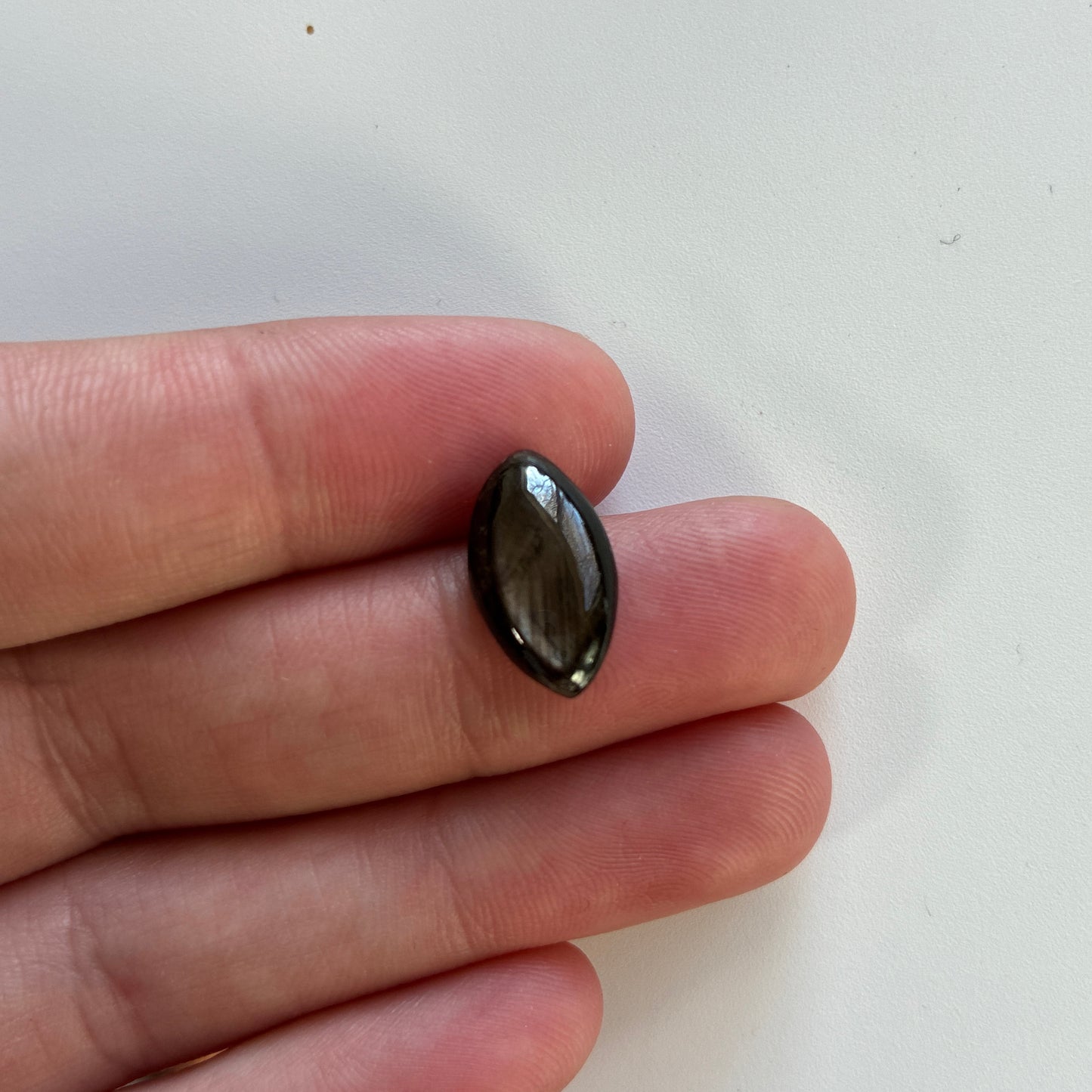 6 carat Black Star Sapphire 15.3x8.6mm Marquise Cabochon