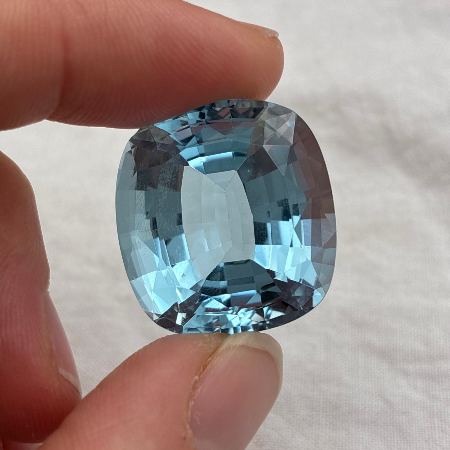 Huge Cushion Cut Natural Blue Topaz Nearly 50 Carats