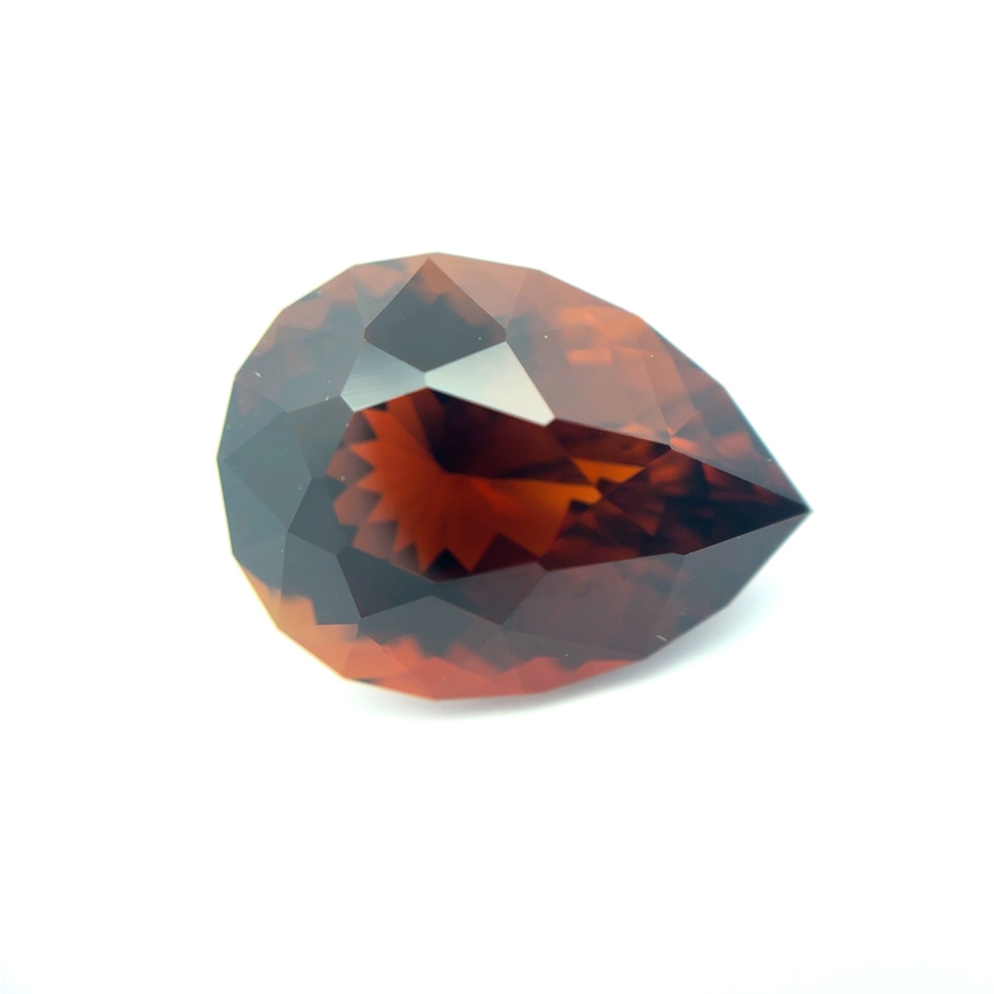 13.7 carat Chocolate Tourmaline 18x13.7mm Pear Cut