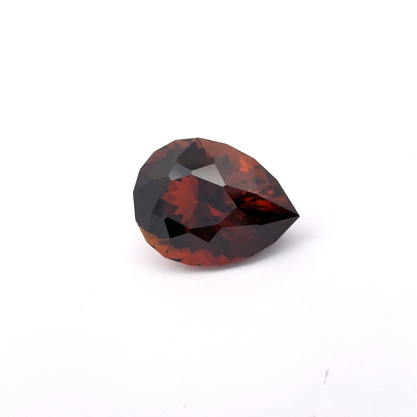 13.7 carat Chocolate Tourmaline 18x13.7mm Pear Cut