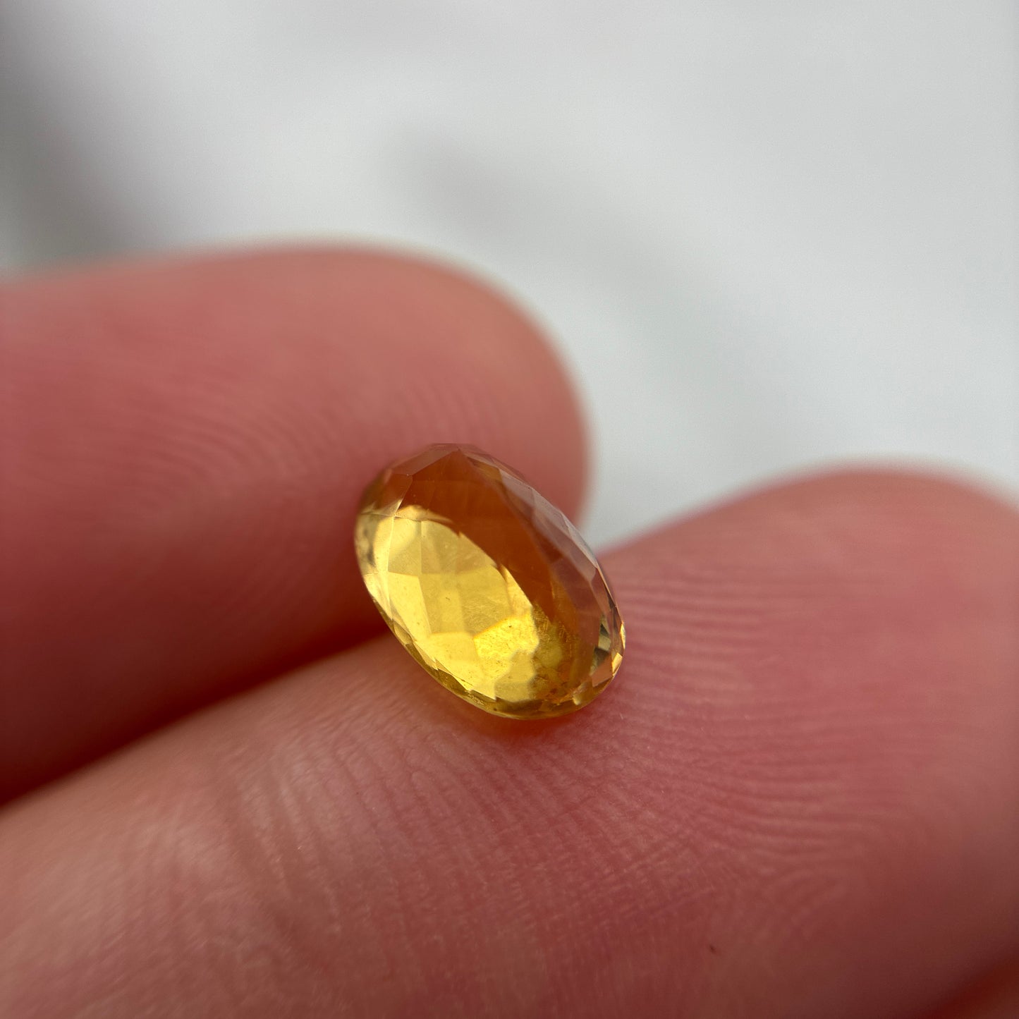1.7 carat Imperial Topaz 8.4x5.8mm Oval Cut, Golden Yellow Topaz