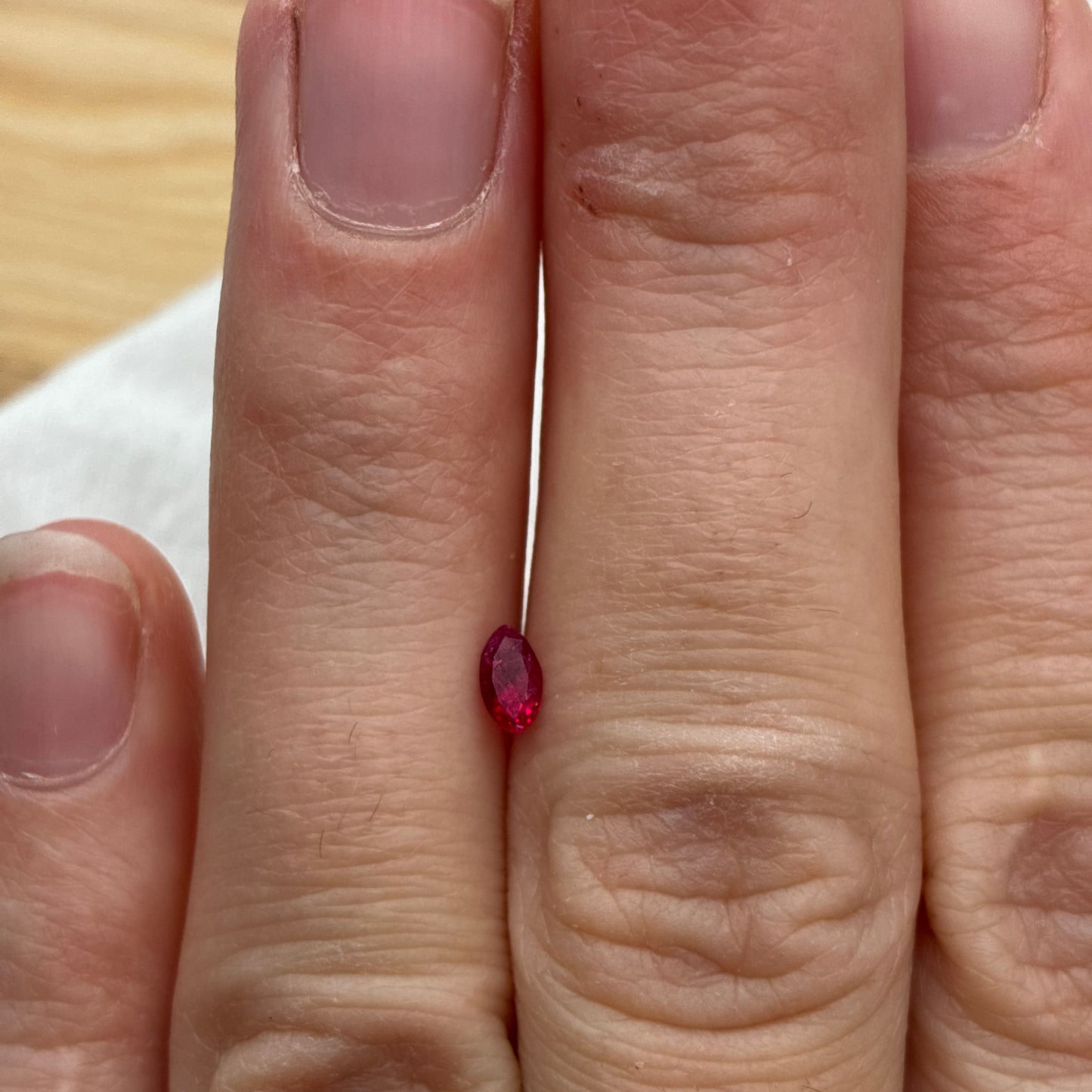 0.15 carat Red Beryl 4.8x2.8mm Marquise Cut, Natural Utah Red Beryl, Bixbite