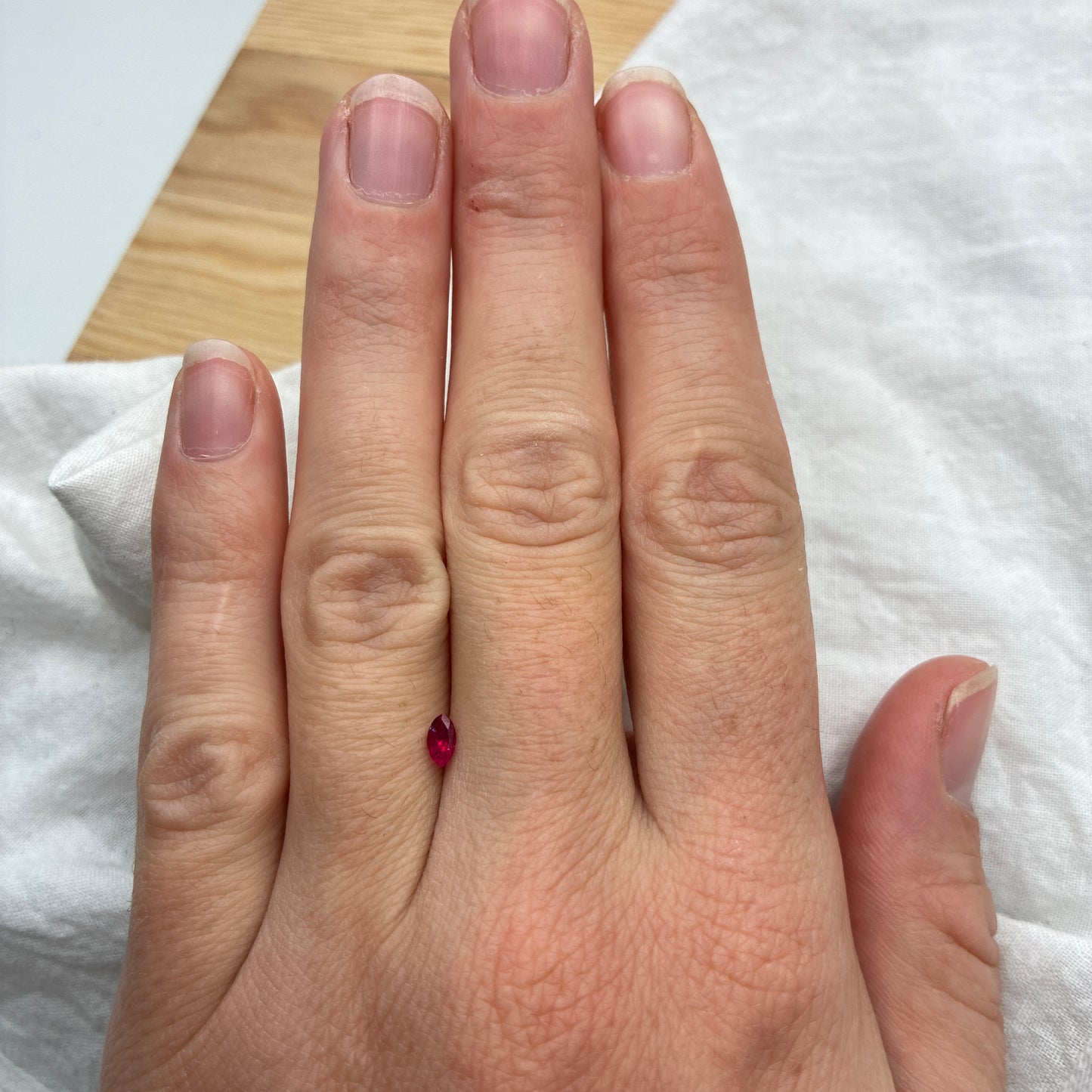 0.15 carat Red Beryl 4.8x2.8mm Marquise Cut, Natural Utah Red Beryl, Bixbite