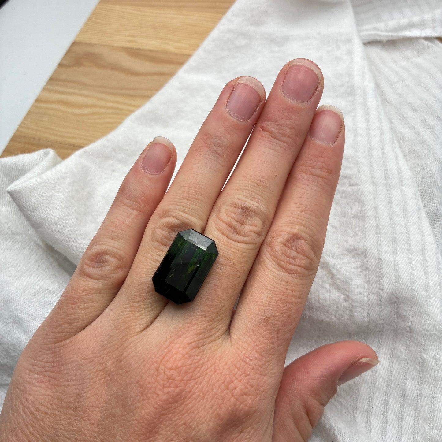 20x13mm Green Tourmaline 23.8 carat Emerald Cut