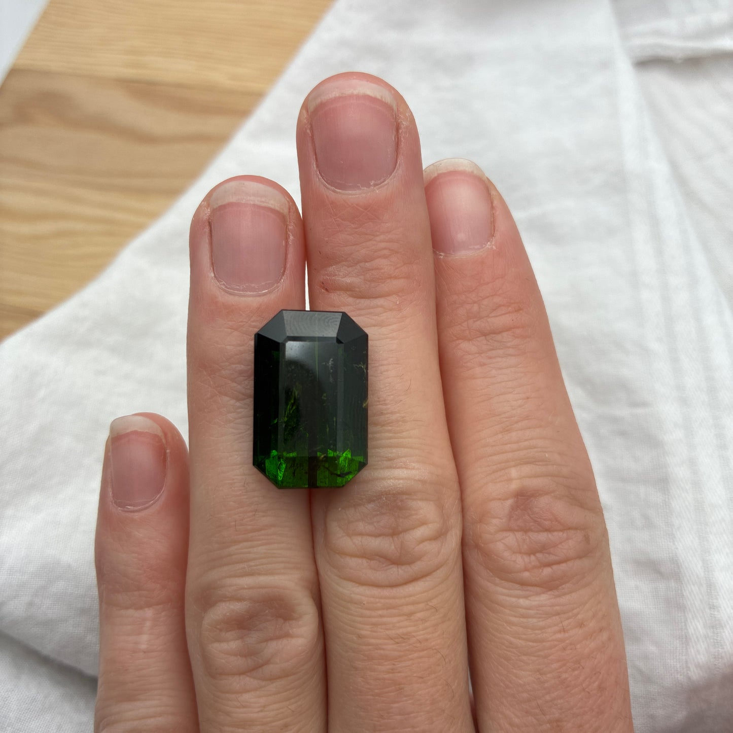 20x13mm Green Tourmaline 23.8 carat Emerald Cut