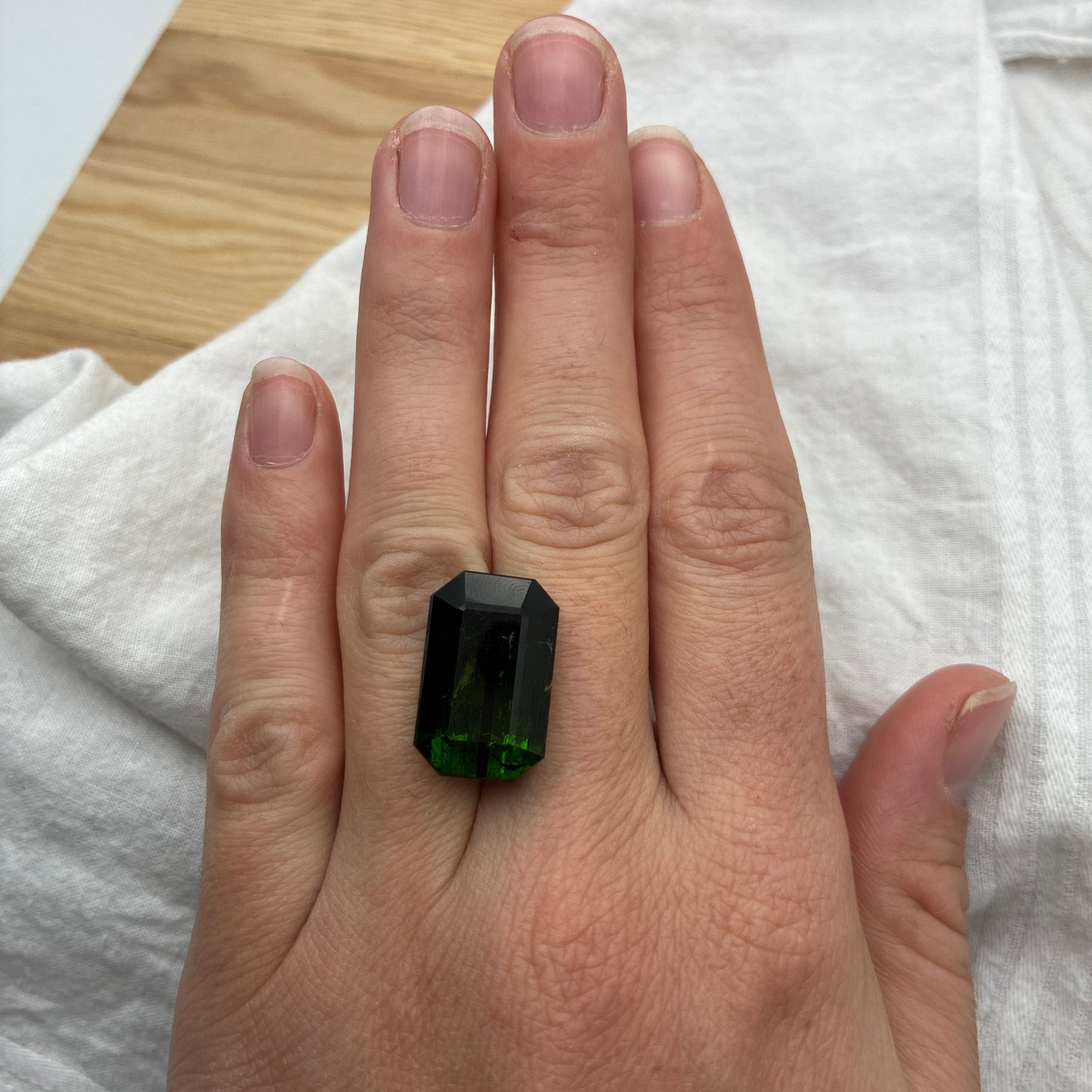 20x13mm Green Tourmaline 23.8 carat Emerald Cut