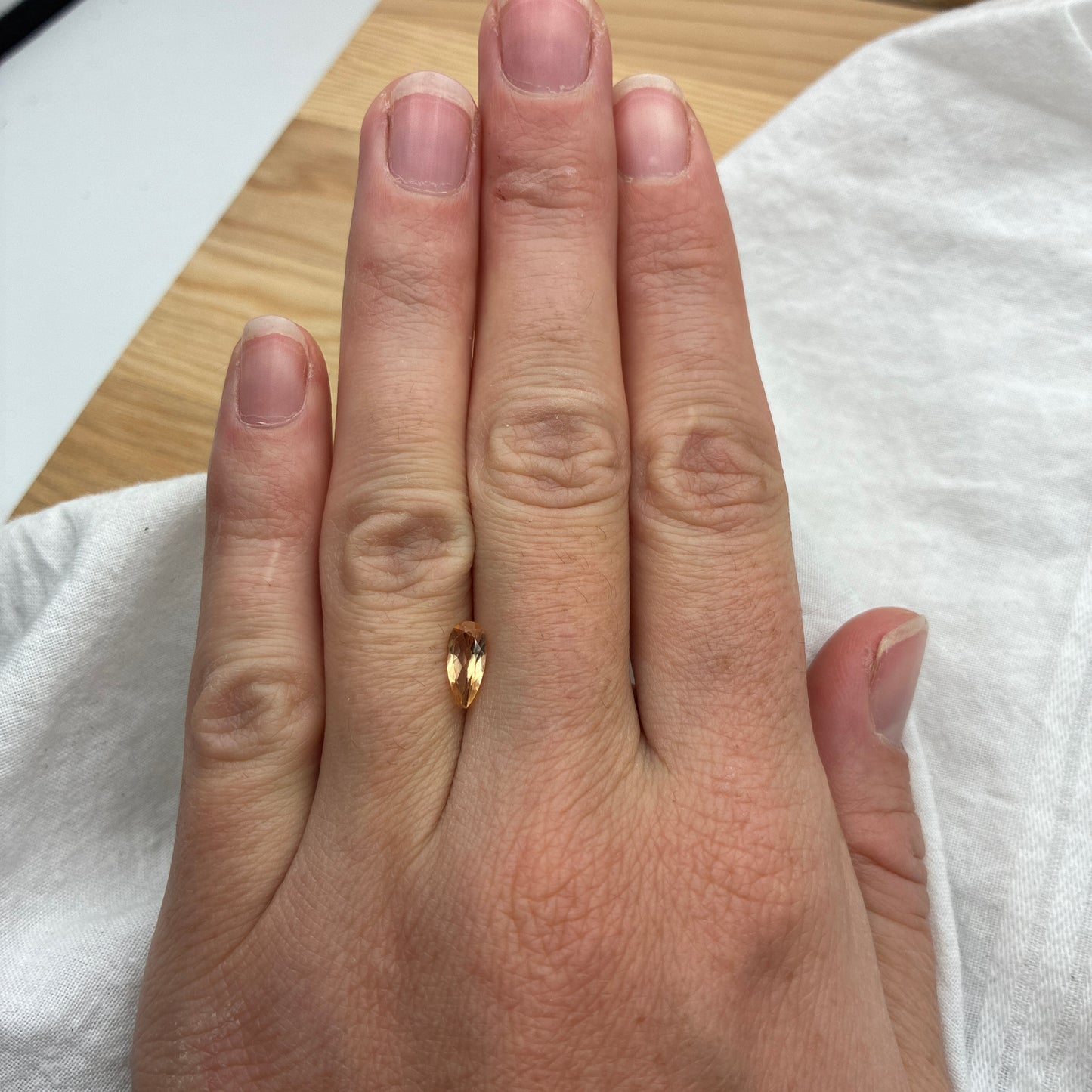 0.85 carat Imperial Topaz 8.85x5.2mm Pear Cut Golden Yellow Topaz