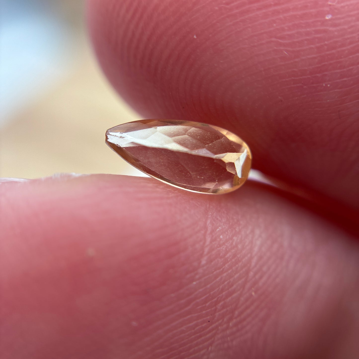 0.85 carat Imperial Topaz 8.85x5.2mm Pear Cut Golden Yellow Topaz