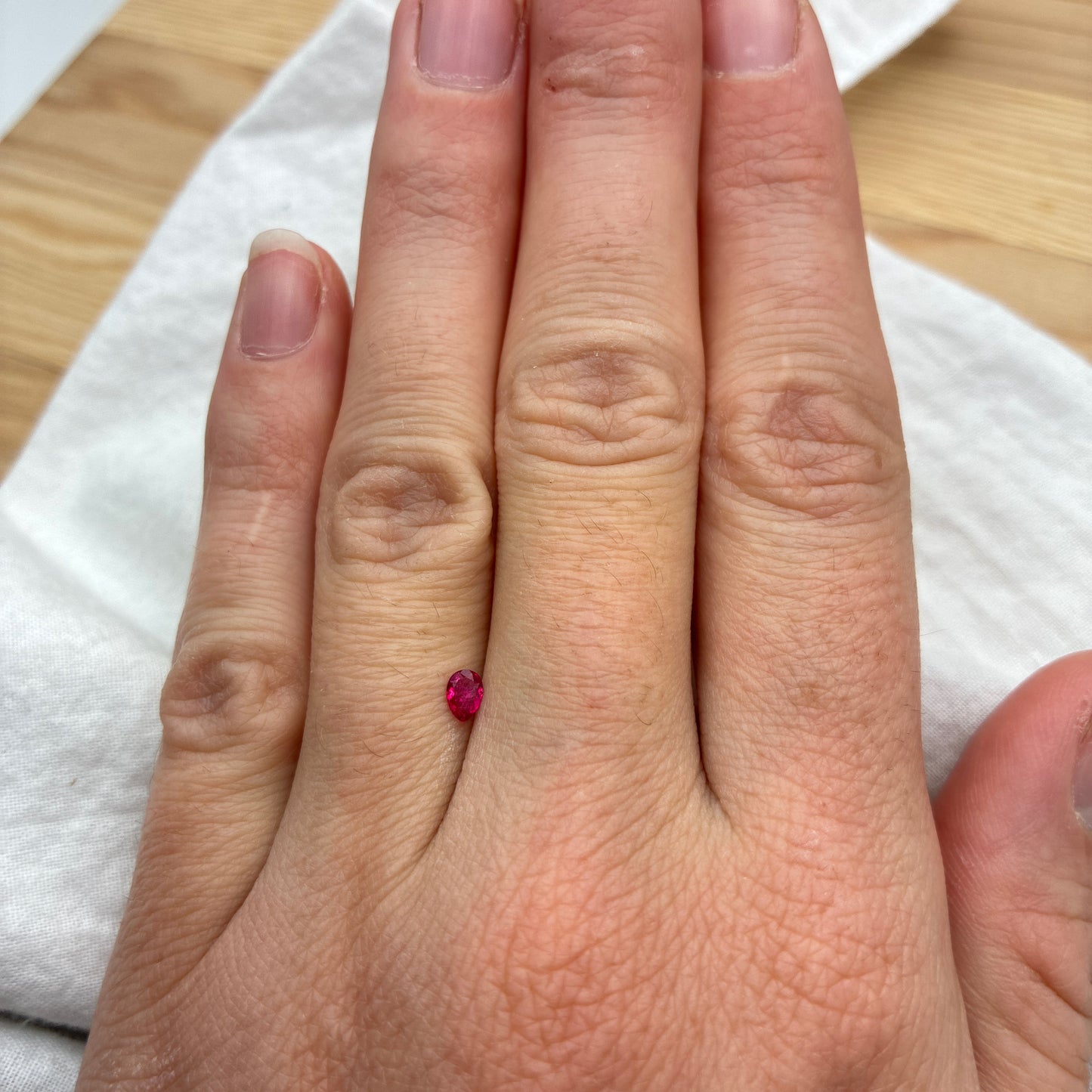 0.10 carat Red Beryl 4.25x3.0mm Pear Cut, Natural Utah Red Beryl, Bixbite