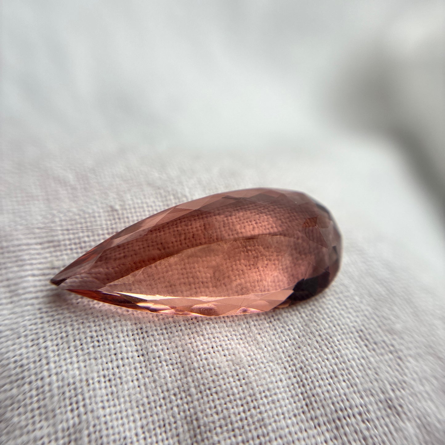 20x9mm Pretty Peach Sunset Tourmaline 6.14 carat Pear Cut