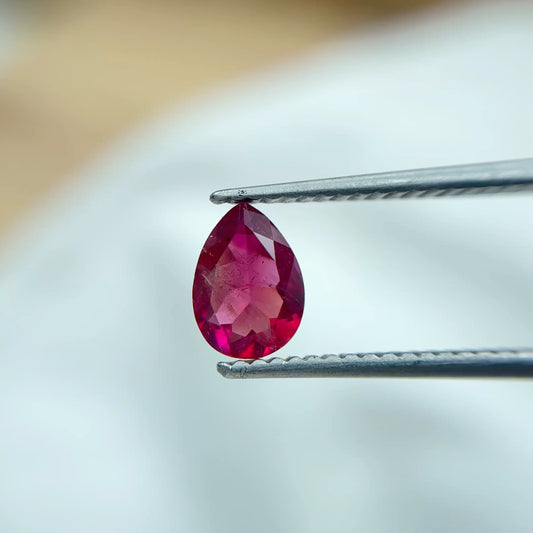 GIA 0.51 carat Red Beryl 6.9x4.95mm Pear Cut Natural Utah Bixbite