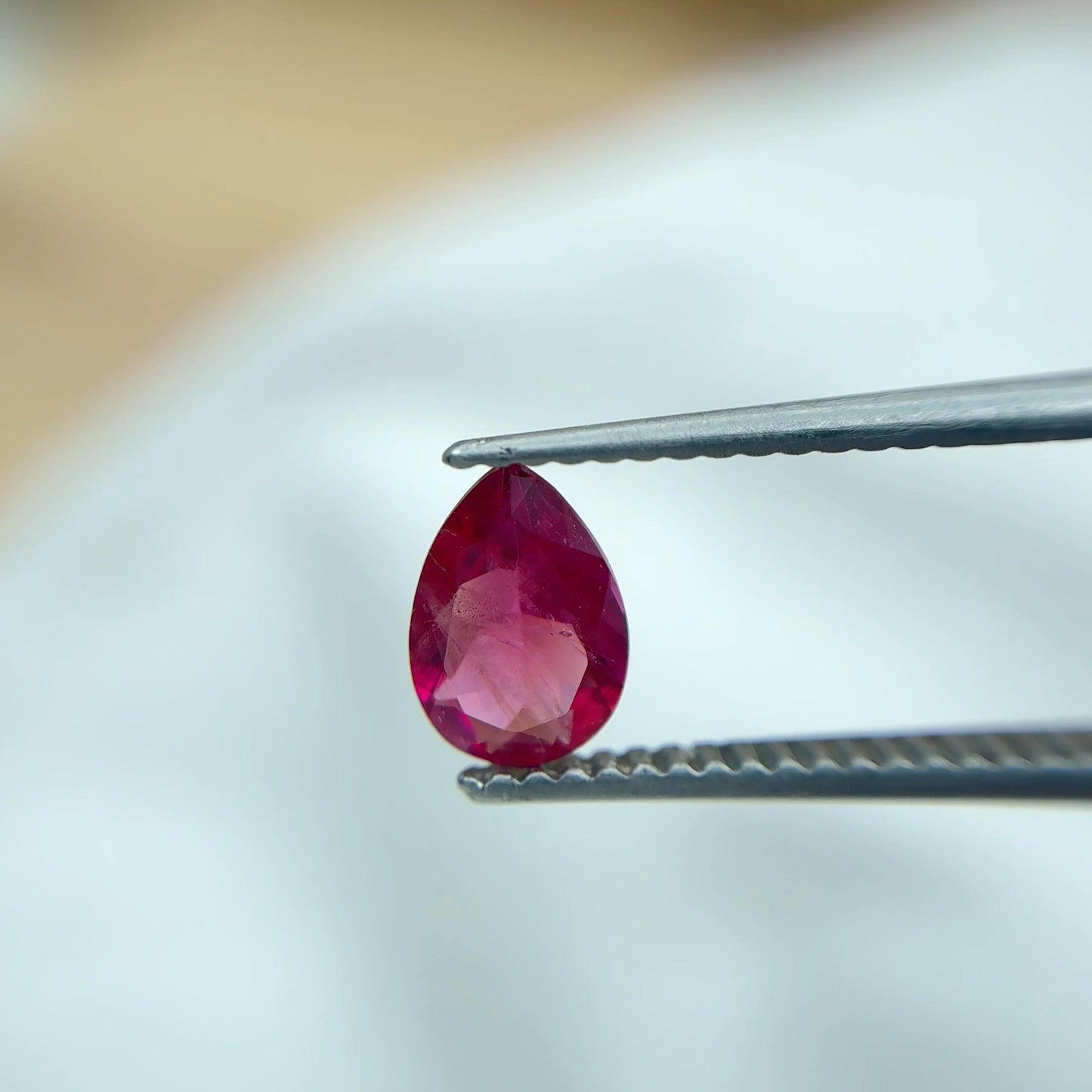 GIA 0.51 carat Red Beryl 6.9x4.95mm Pear Cut Natural Utah Bixbite