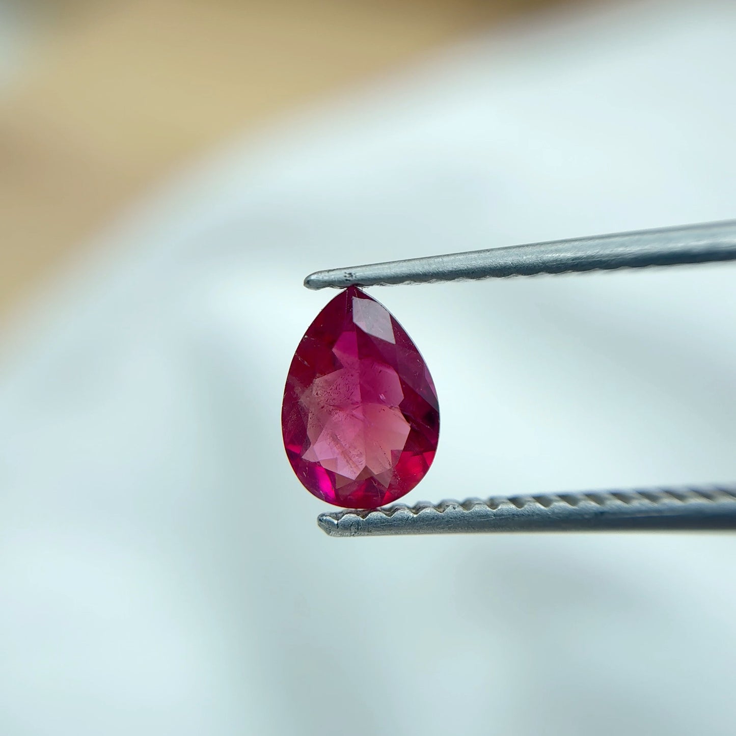 GIA 0.51 carat Red Beryl 6.9x4.95mm Pear Cut Natural Utah Bixbite