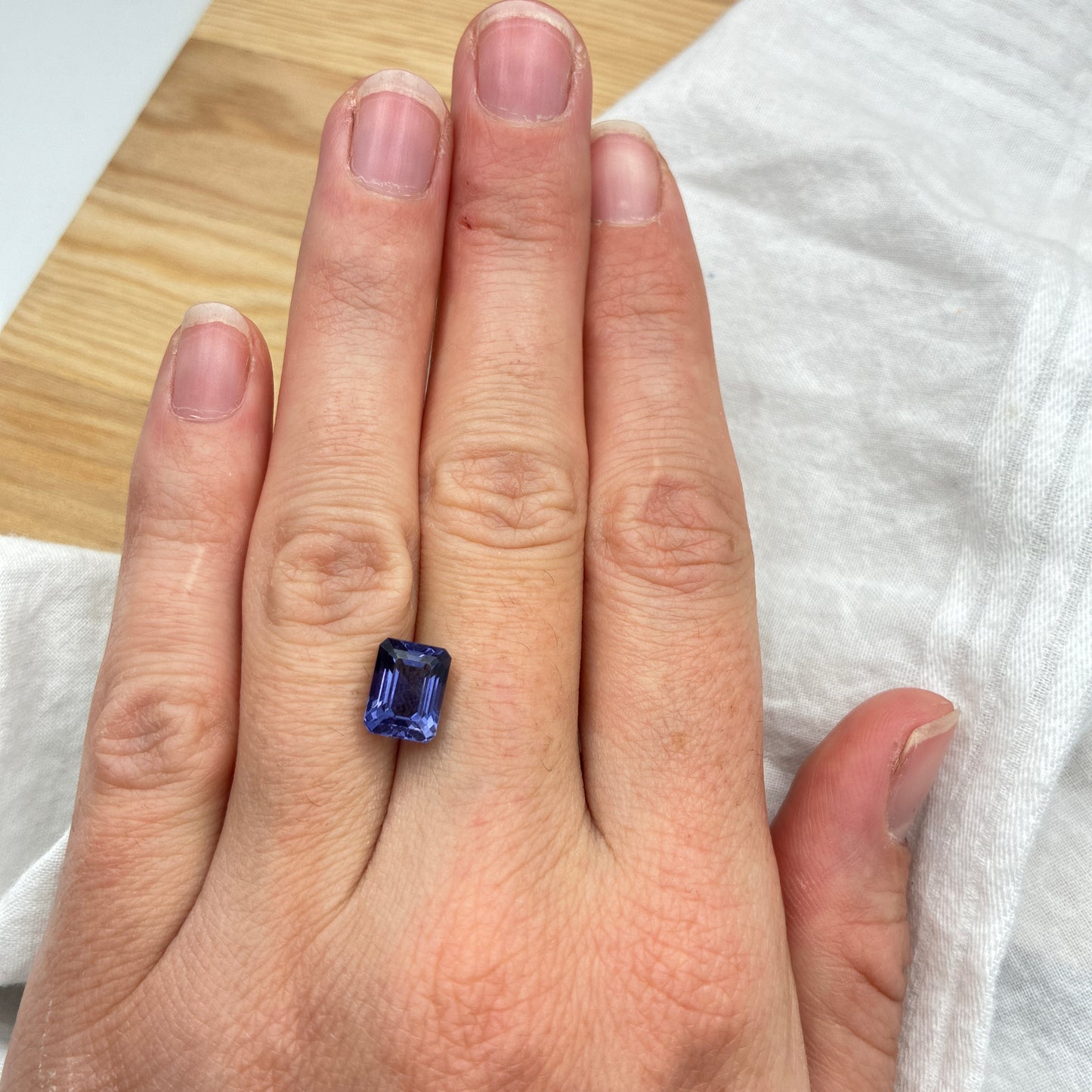 2.57ct Emerald Cut Violet Blue Iolite