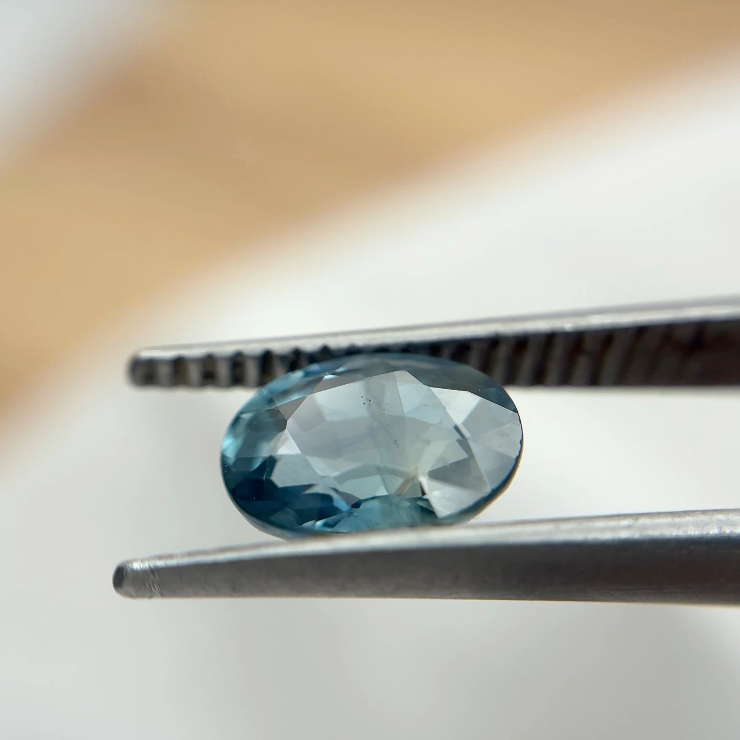 1.77 Oval Cut Steel Blue Sapphire, 8x6mm Loose Gemstone