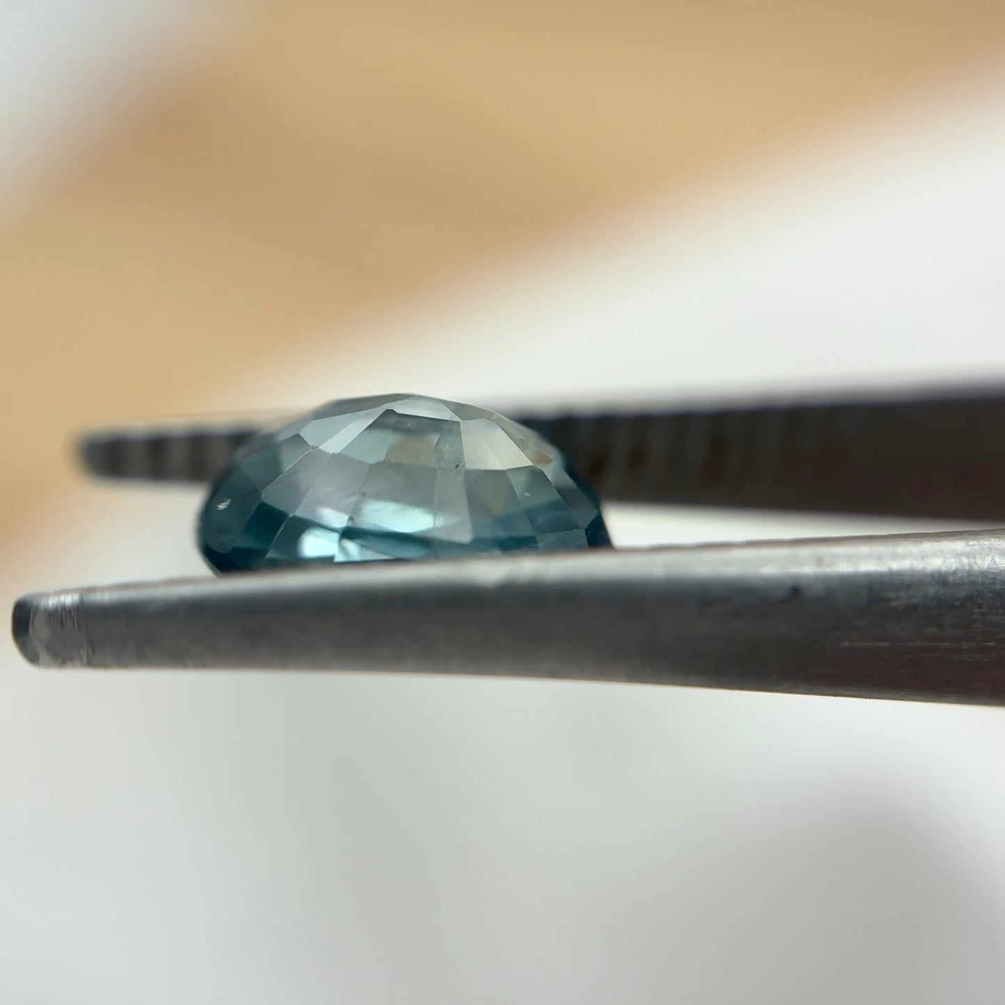 1.77 Oval Cut Steel Blue Sapphire, 8x6mm Loose Gemstone