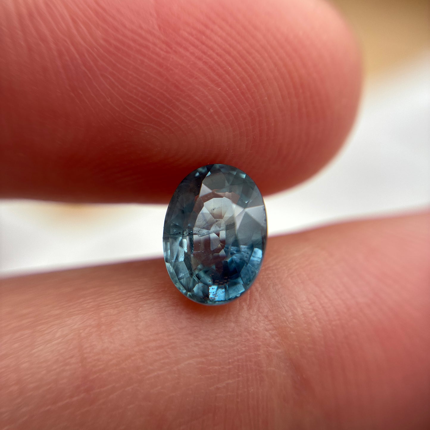 1.77 Oval Cut Steel Blue Sapphire, 8x6mm Loose Gemstone